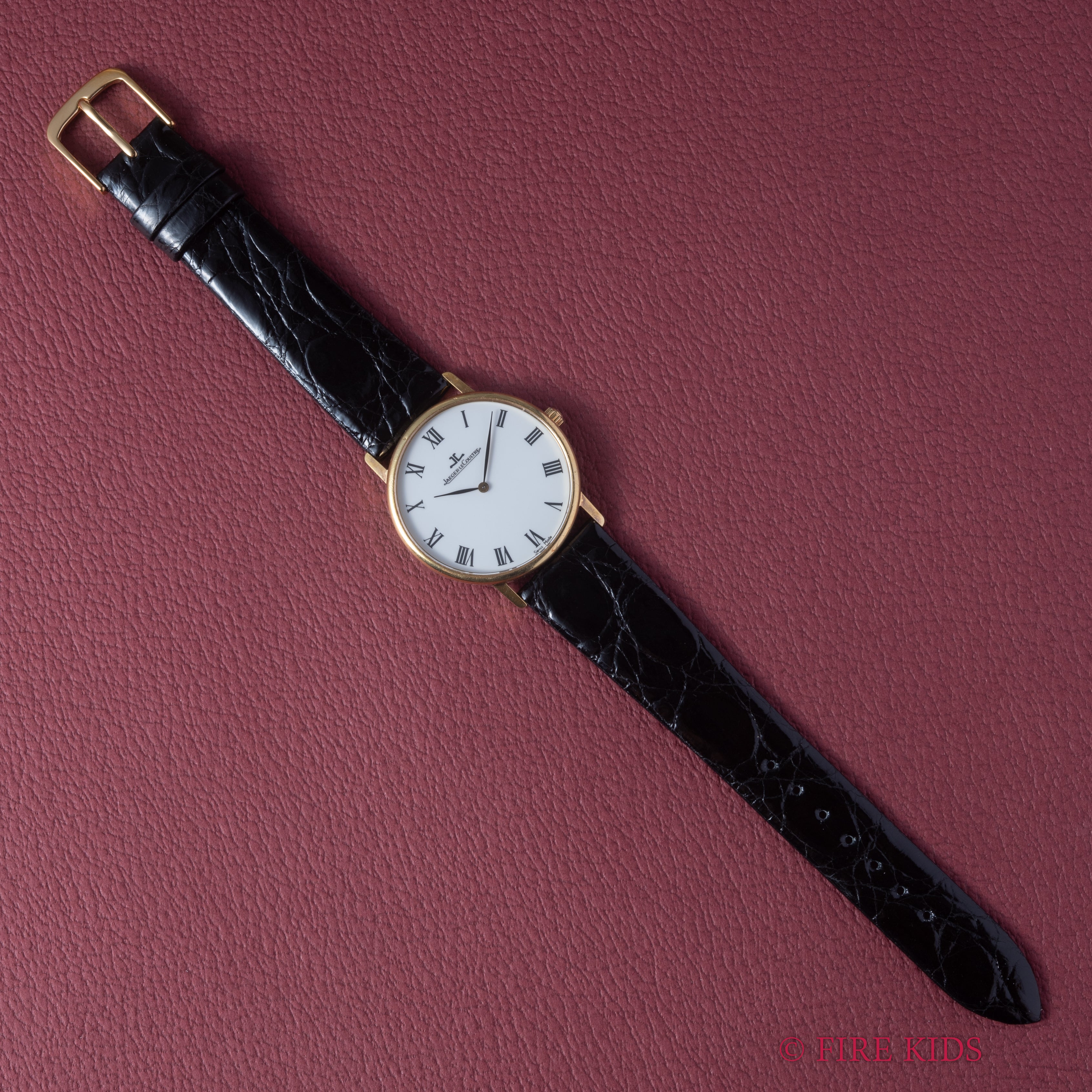 ジャガー・ルクルト 1990年代製 ラウンド ホワイトローマン 18KYG 手巻き Ref.111.1.86 Cal.846/1