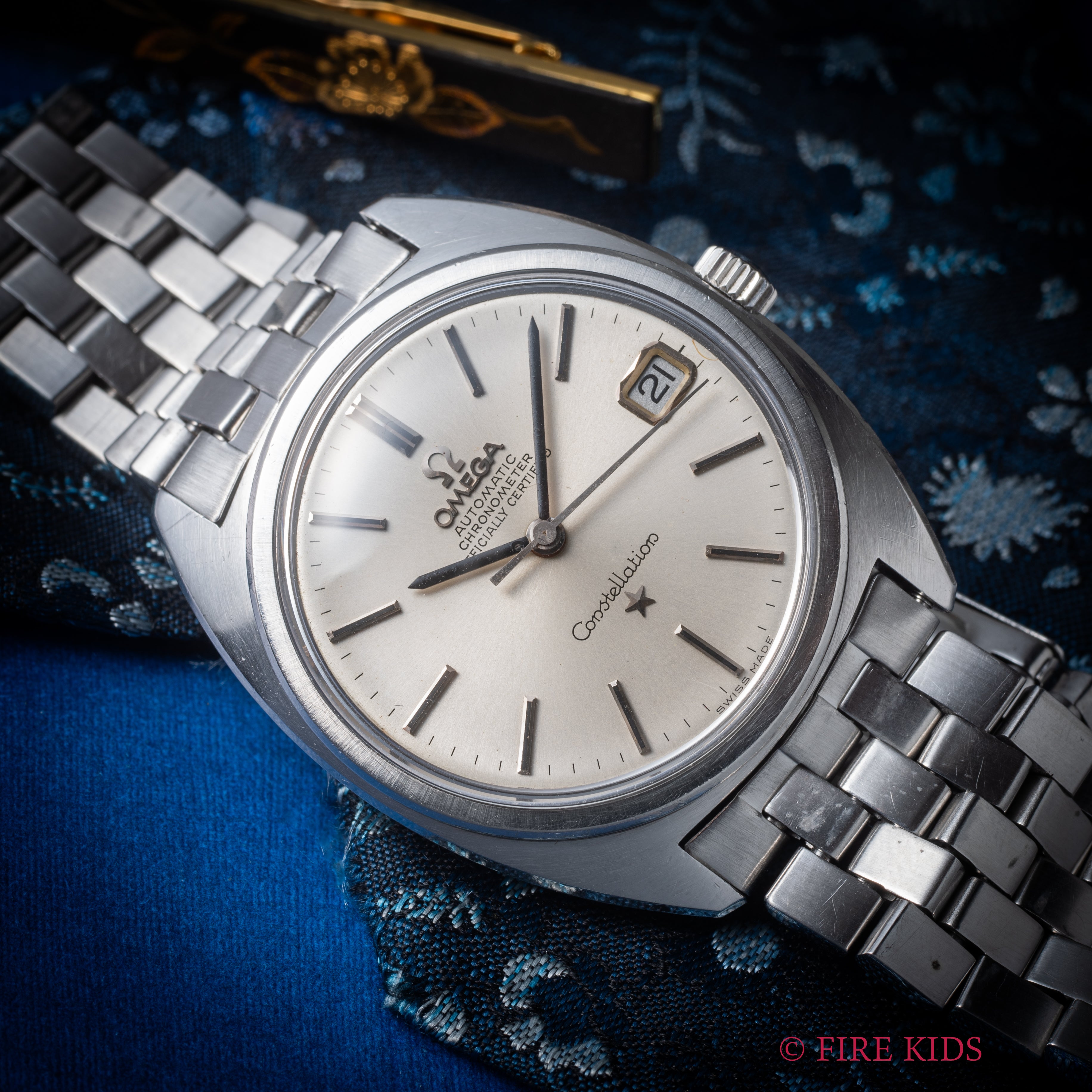 オメガ コンステレーション ジェンタデザイン前期型 1968年製 Ref.168.017 純正ステンレスブレス