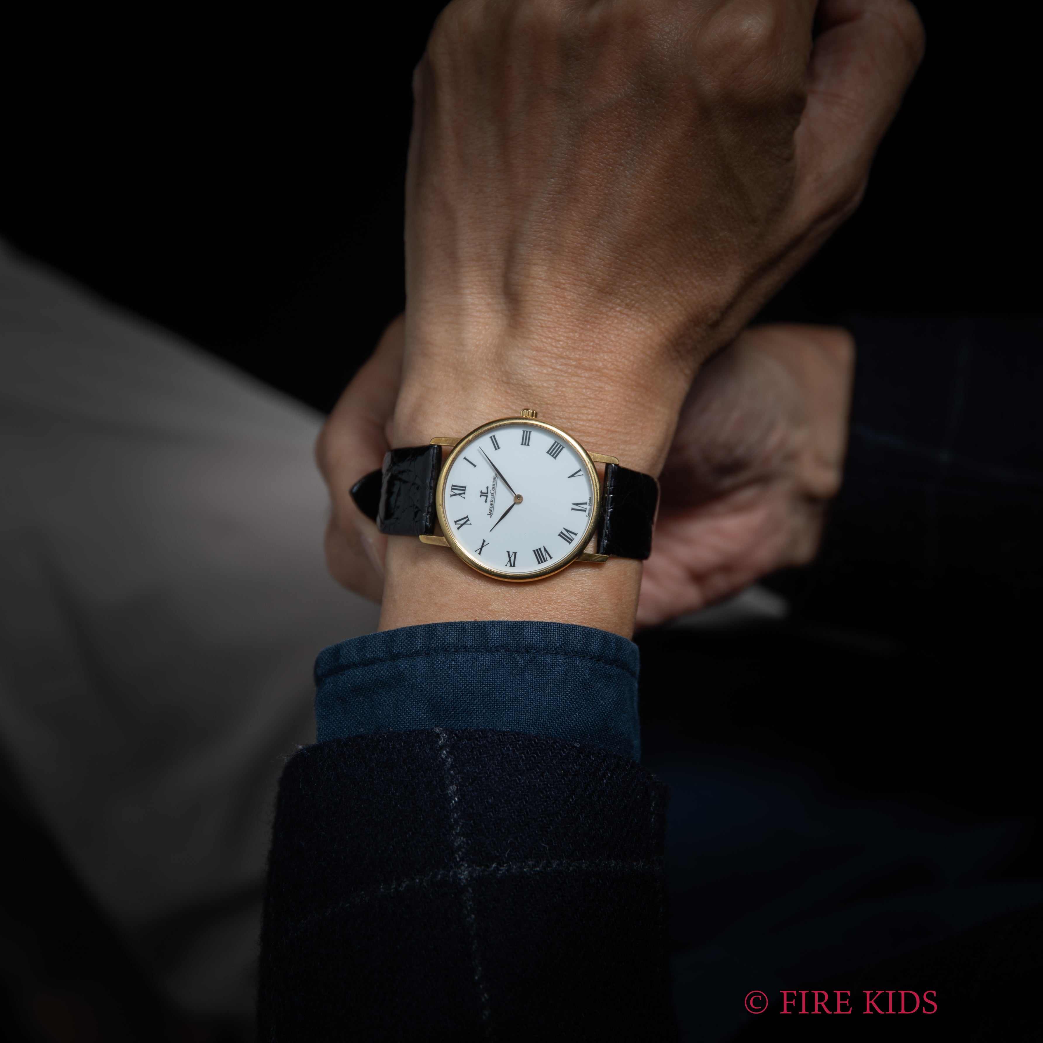 ジャガー・ルクルト 1990年代製 ラウンド ホワイトローマン 18KYG 手巻き Ref.111.1.86 Cal.846/1