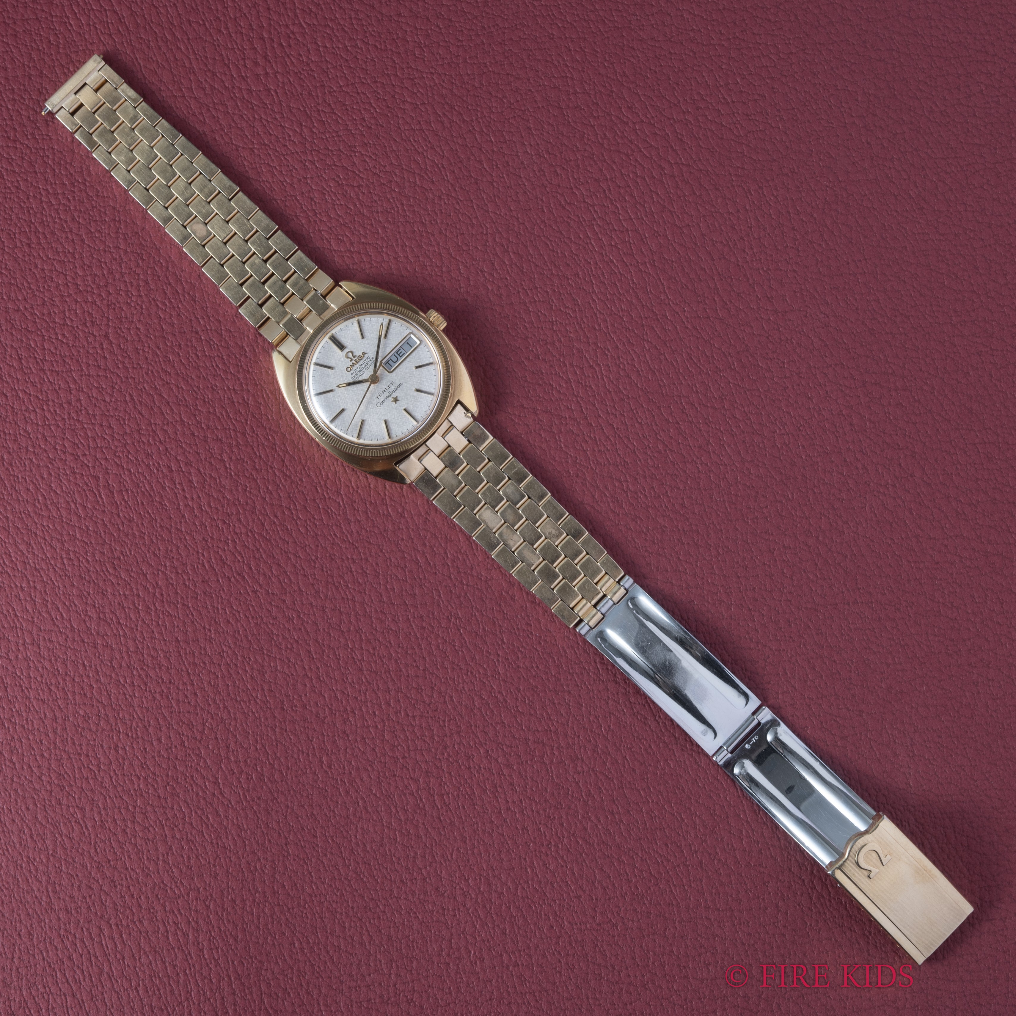 オメガ コンステレーション TURLERダブルネーム ジェンタ前期型 トップゴールドケース 1968年製 自動巻クロノメーターリネンダイヤル Ref.168.029 純正ブレス