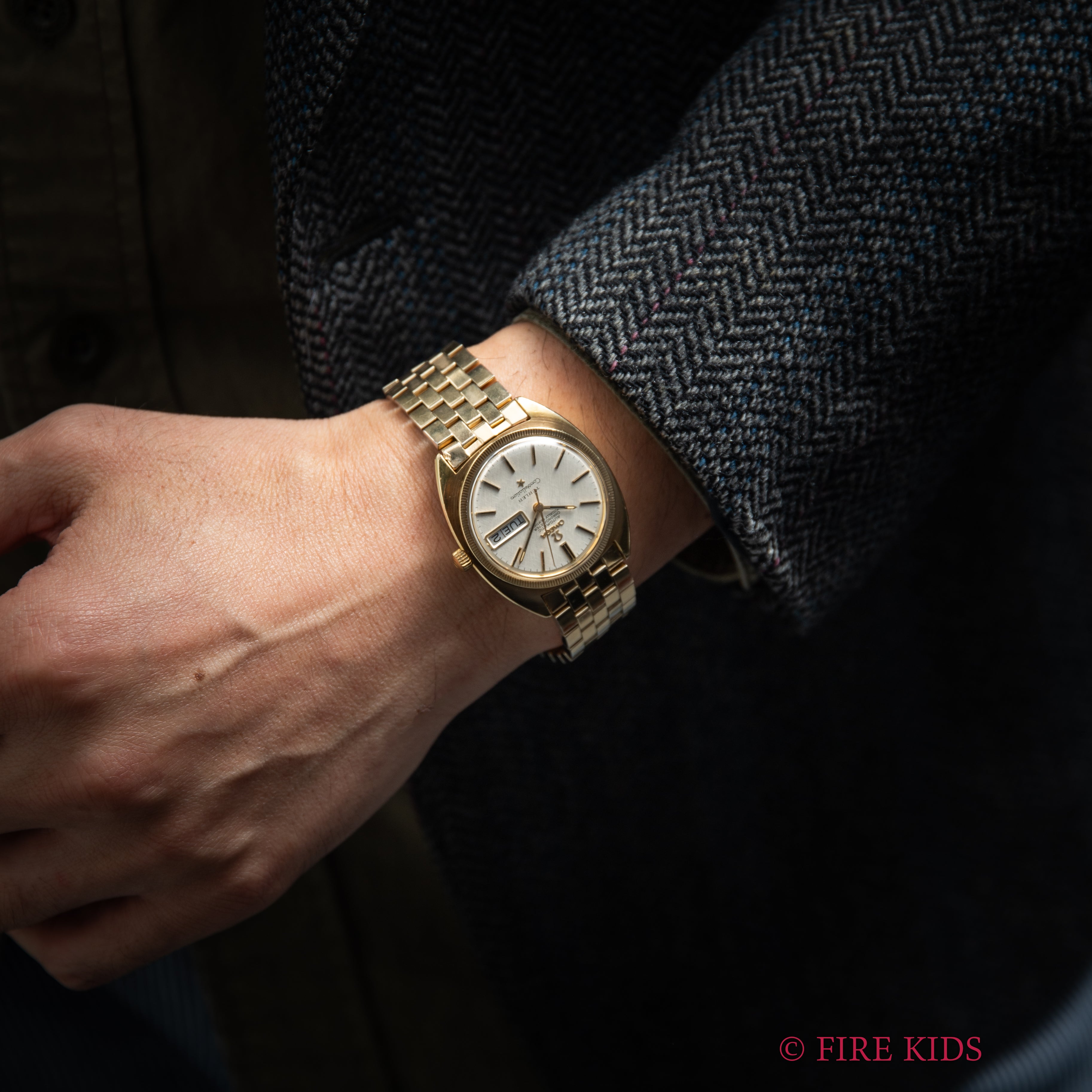 オメガ コンステレーション TURLERダブルネーム ジェンタ前期型 トップゴールドケース 1968年製 自動巻クロノメーターリネンダイヤル Ref.168.029 純正ブレス