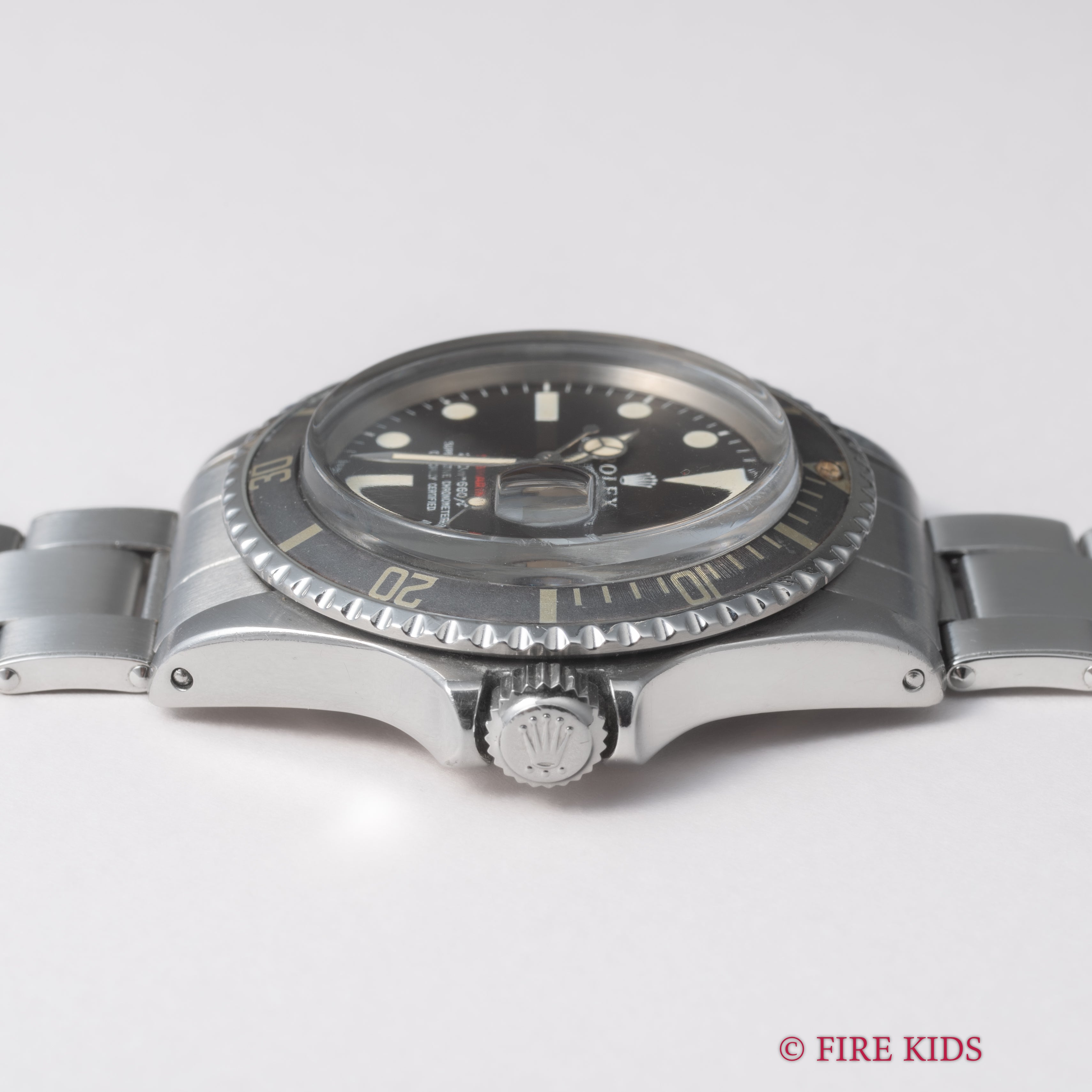 ロレックス 1969年製 サブマリーナー 赤サブ メーターファースト マーク3ダイヤル  Ref.1680 ブラウンチェンジ リベットブレス