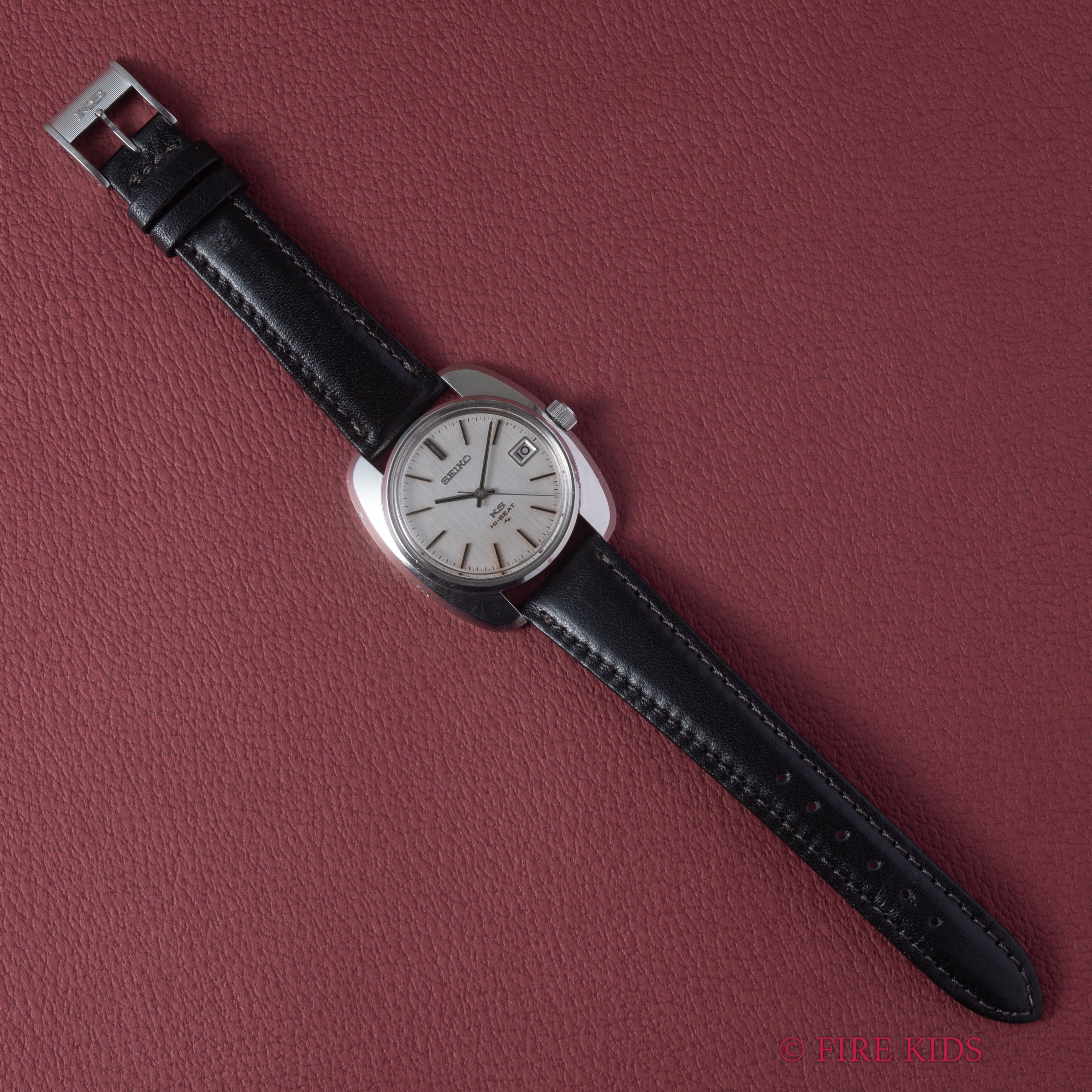 キングセイコー 45KS 1969年製 10振動手巻き リネンダイヤル Ref.4502‐8000 KS尾錠