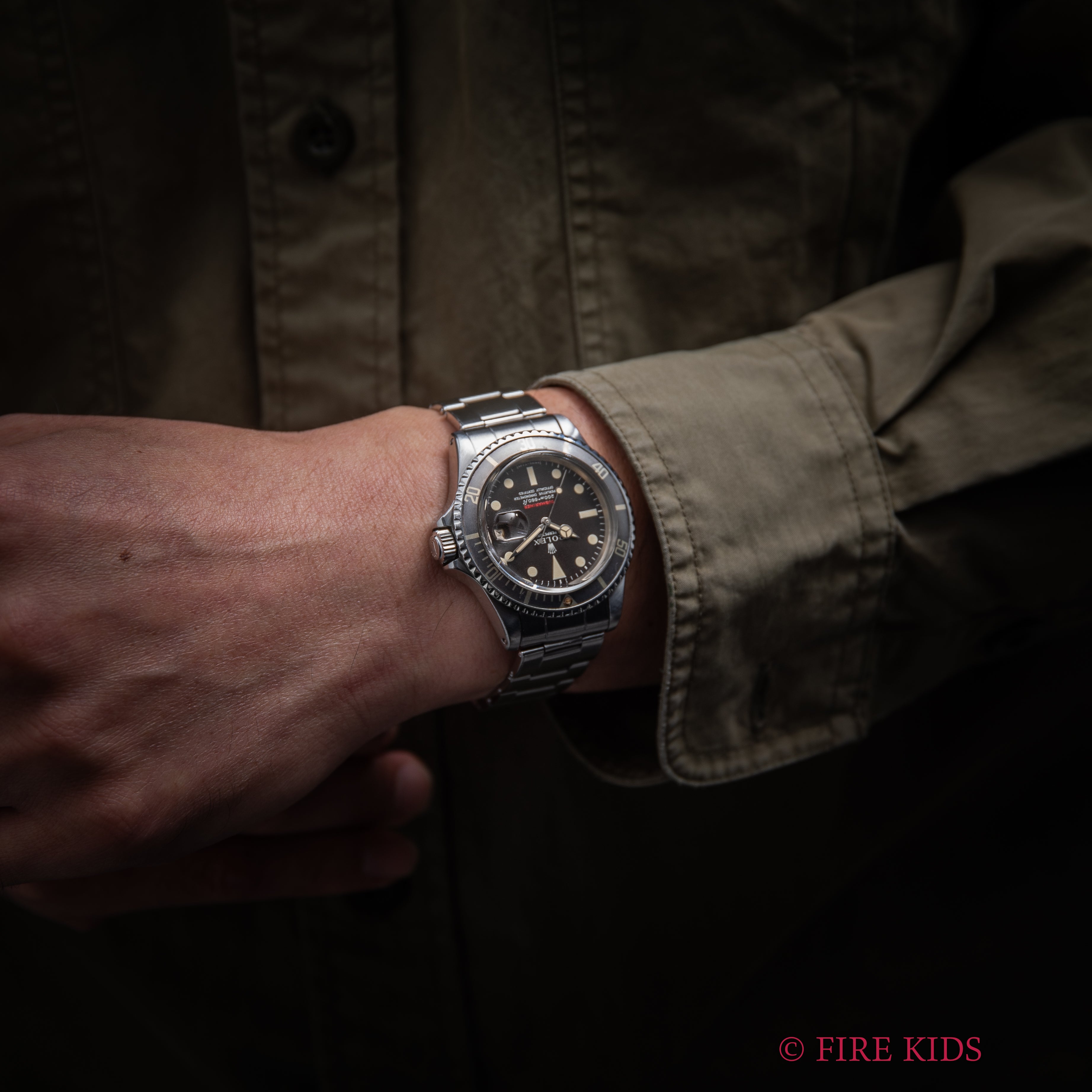 ロレックス 1969年製 サブマリーナー 赤サブ メーターファースト マーク3ダイヤル  Ref.1680 ブラウンチェンジ リベットブレス