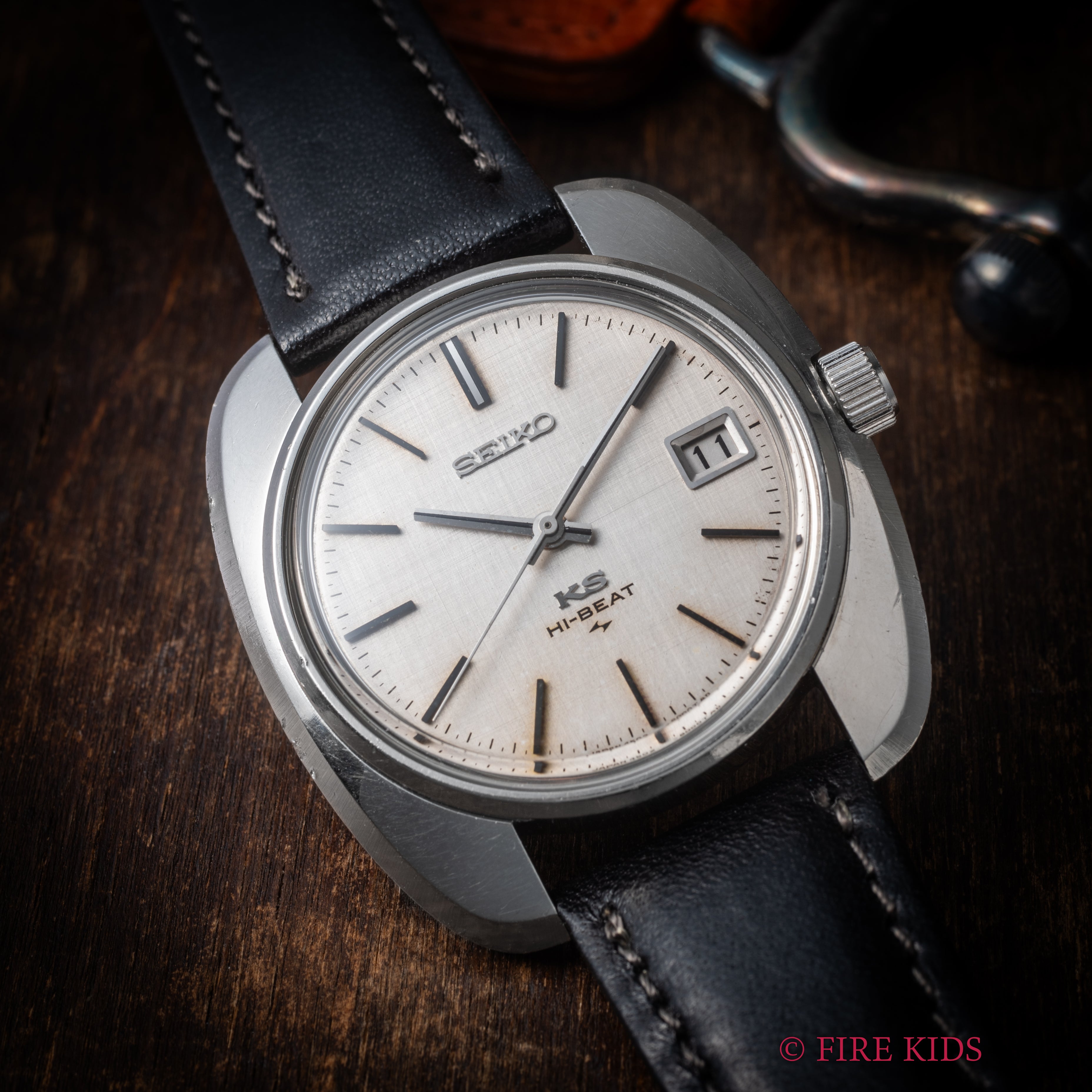 キングセイコー 45KS 1969年製 10振動手巻き リネンダイヤル Ref.4502‐8000 KS尾錠