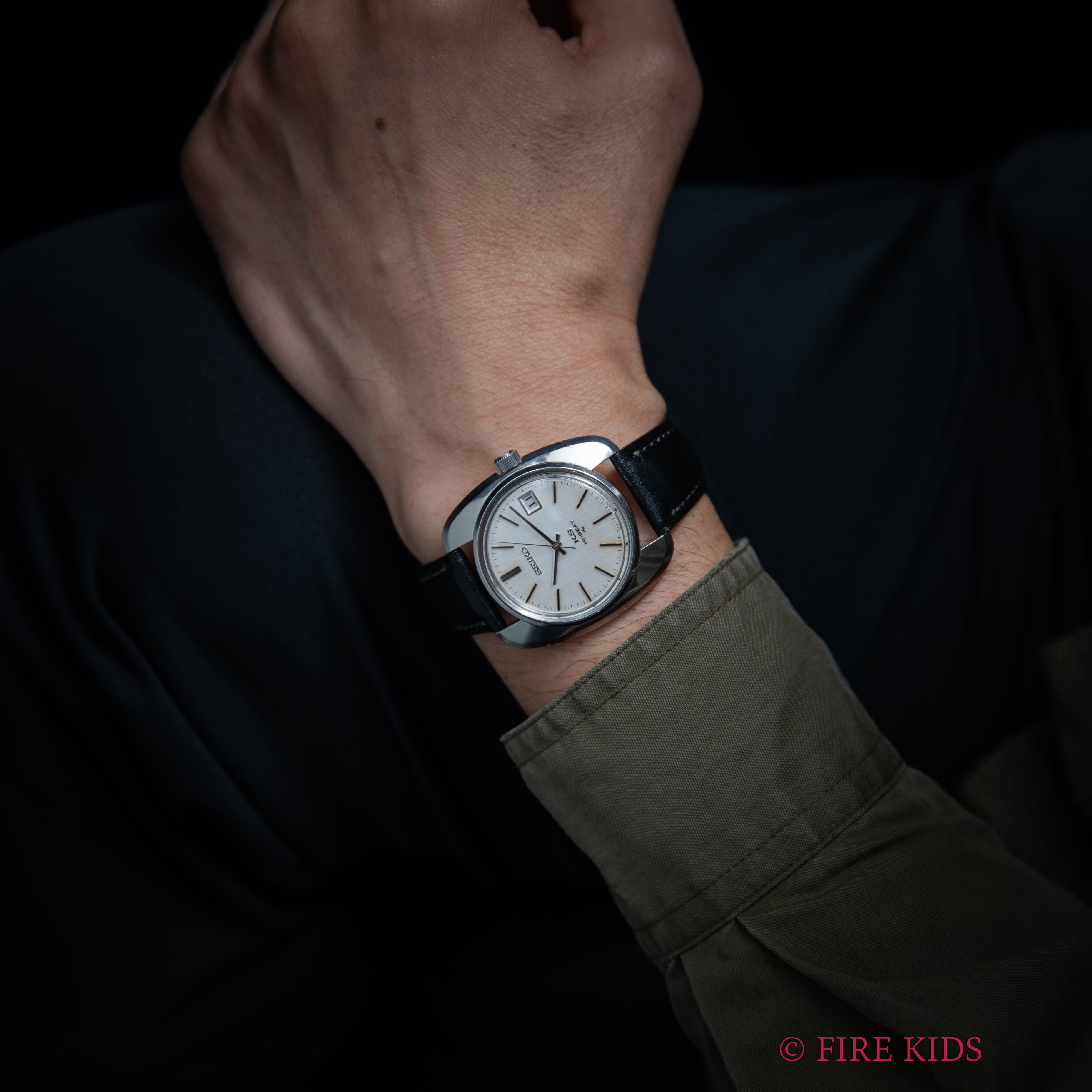 キングセイコー 45KS 1969年製 10振動手巻き リネンダイヤル Ref.4502‐8000 KS尾錠