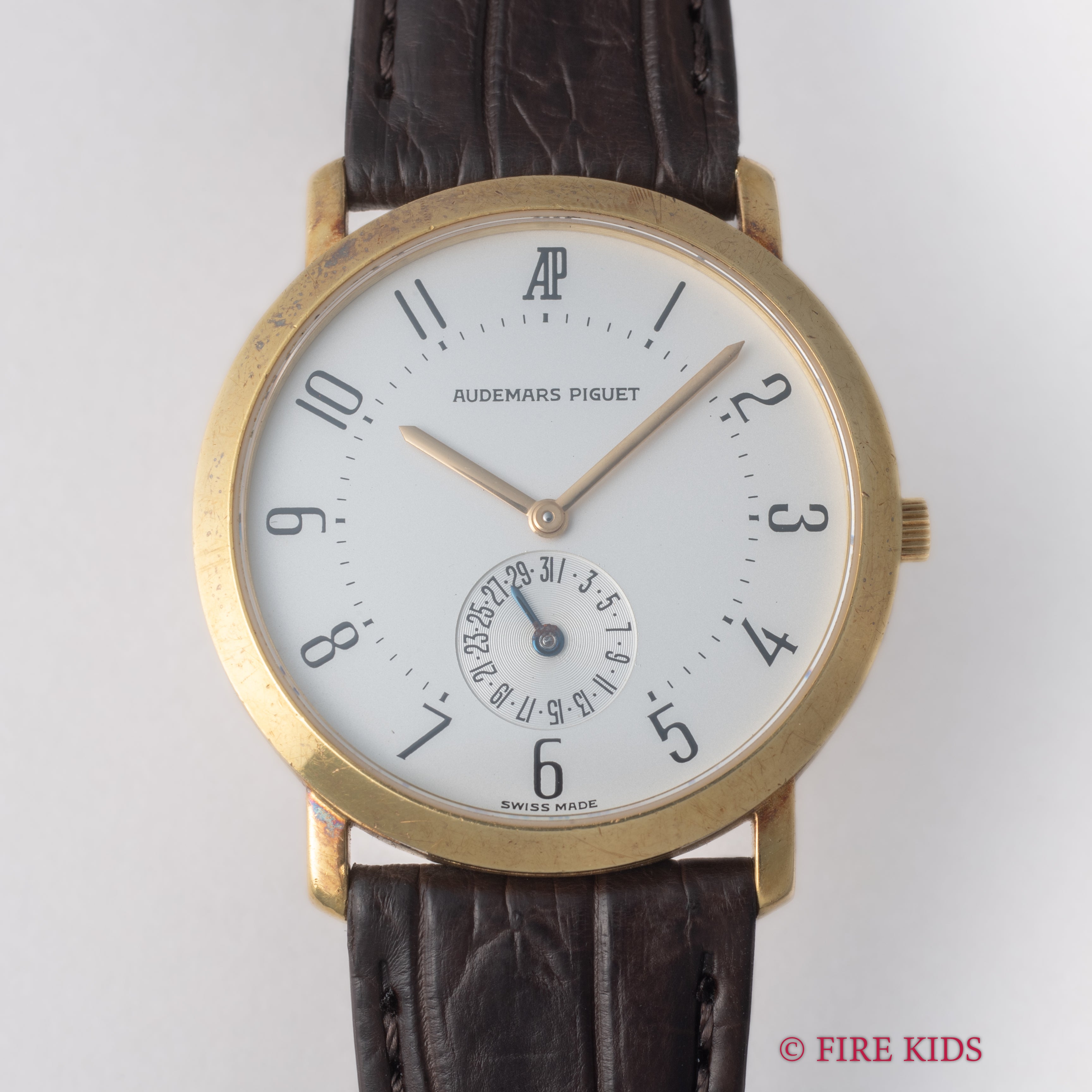 オーデマ・ピゲ ディスクカレンダー 1980~86年製 18金無垢ケース 手巻 Cal.2080 純正尾錠