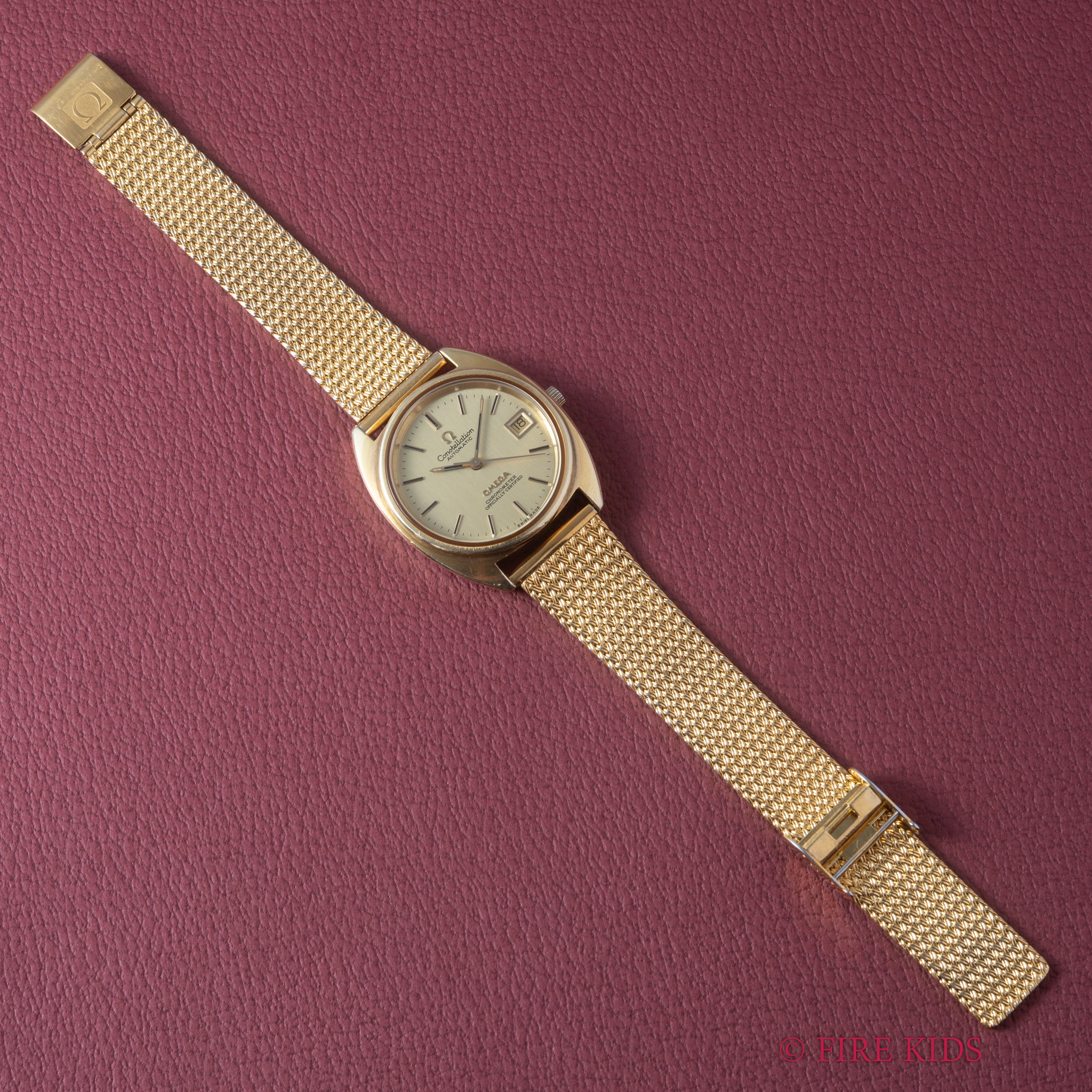 オメガ コンステレーション 1973年製 ジェンタ 金張り Ref.168 0056 純正ブレス付き ハイビート自動巻き