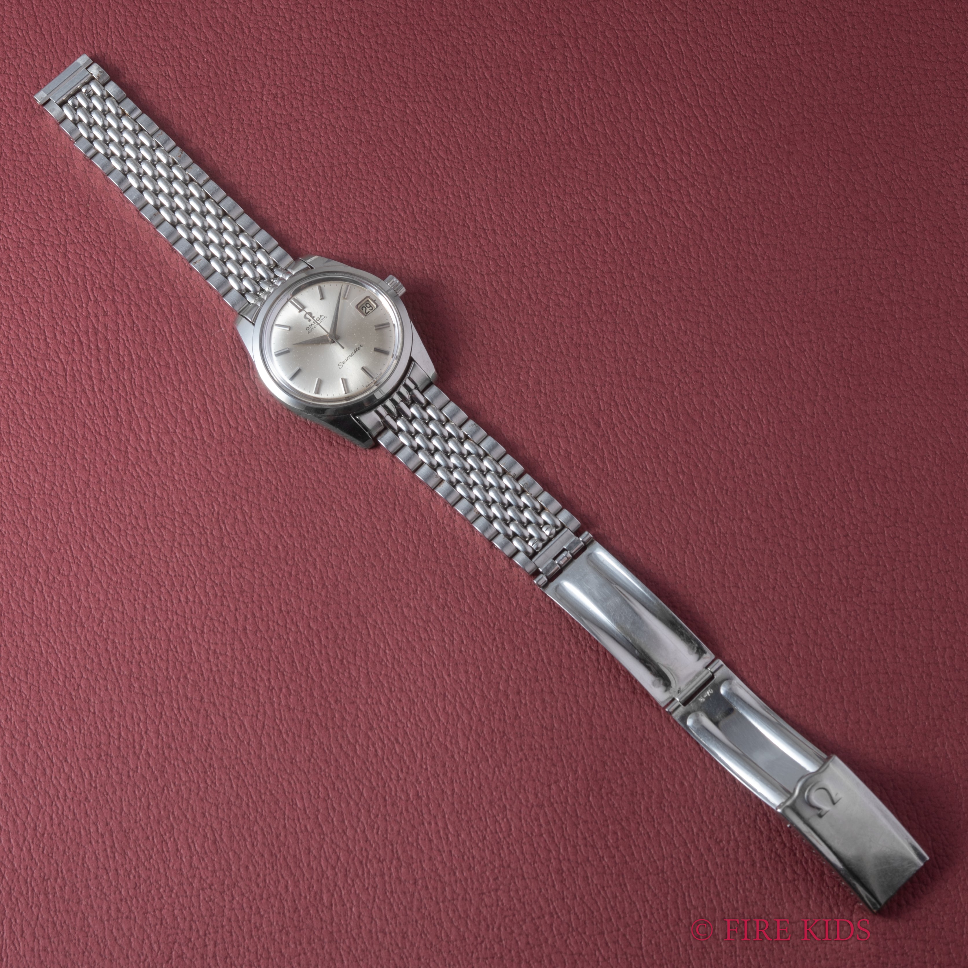 オメガ シーマスター 1964年製 Ref.166.010 自動巻 Cal.562 シルバーダイヤル 純正ライスブレス