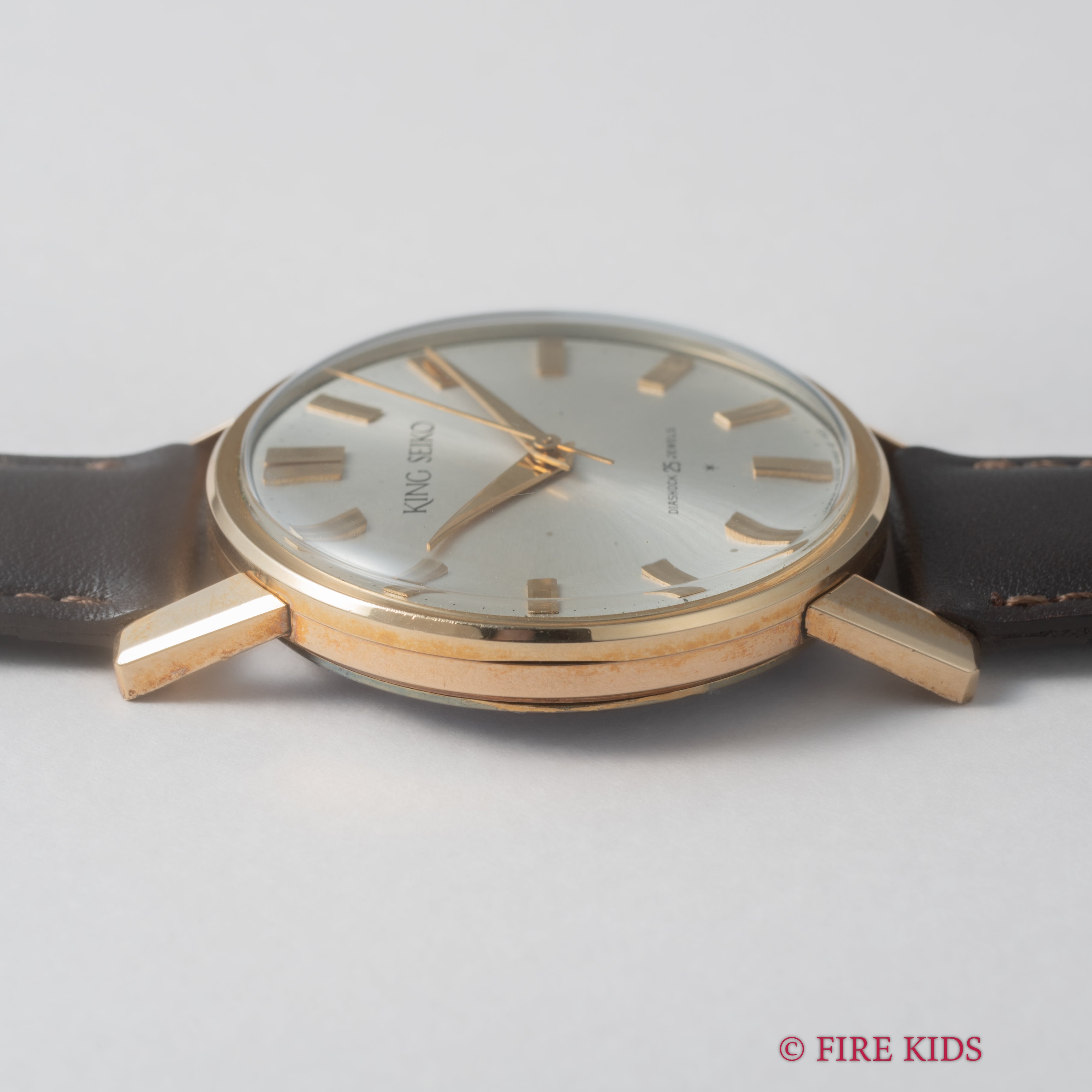 キングセイコーファーストモデル 1963年製 100ミクロン金張り Ref. J14102 KS 純正尾錠付き 未使用品