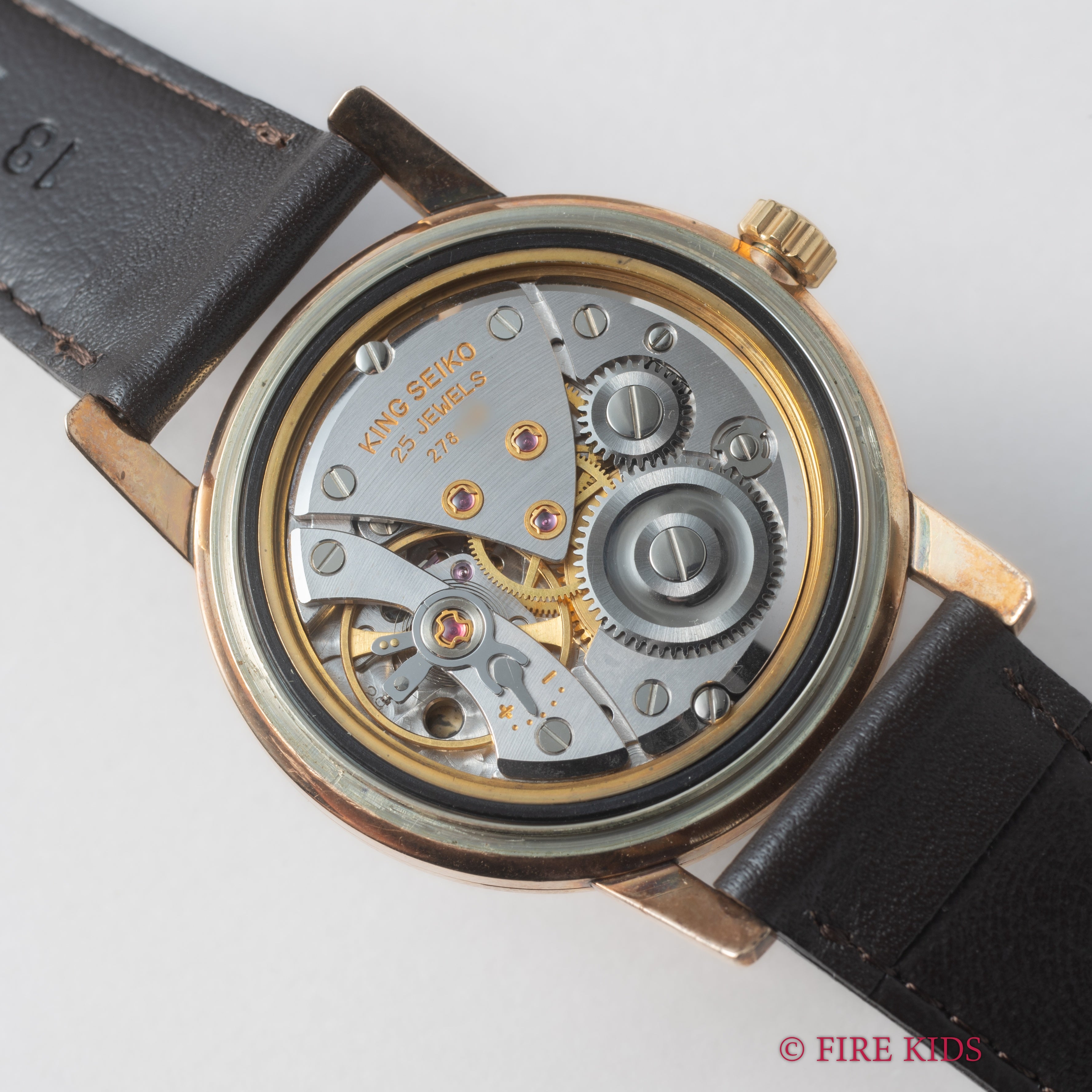 キングセイコーファーストモデル 1963年製 100ミクロン金張り Ref. J14102 KS 純正尾錠付き 未使用品