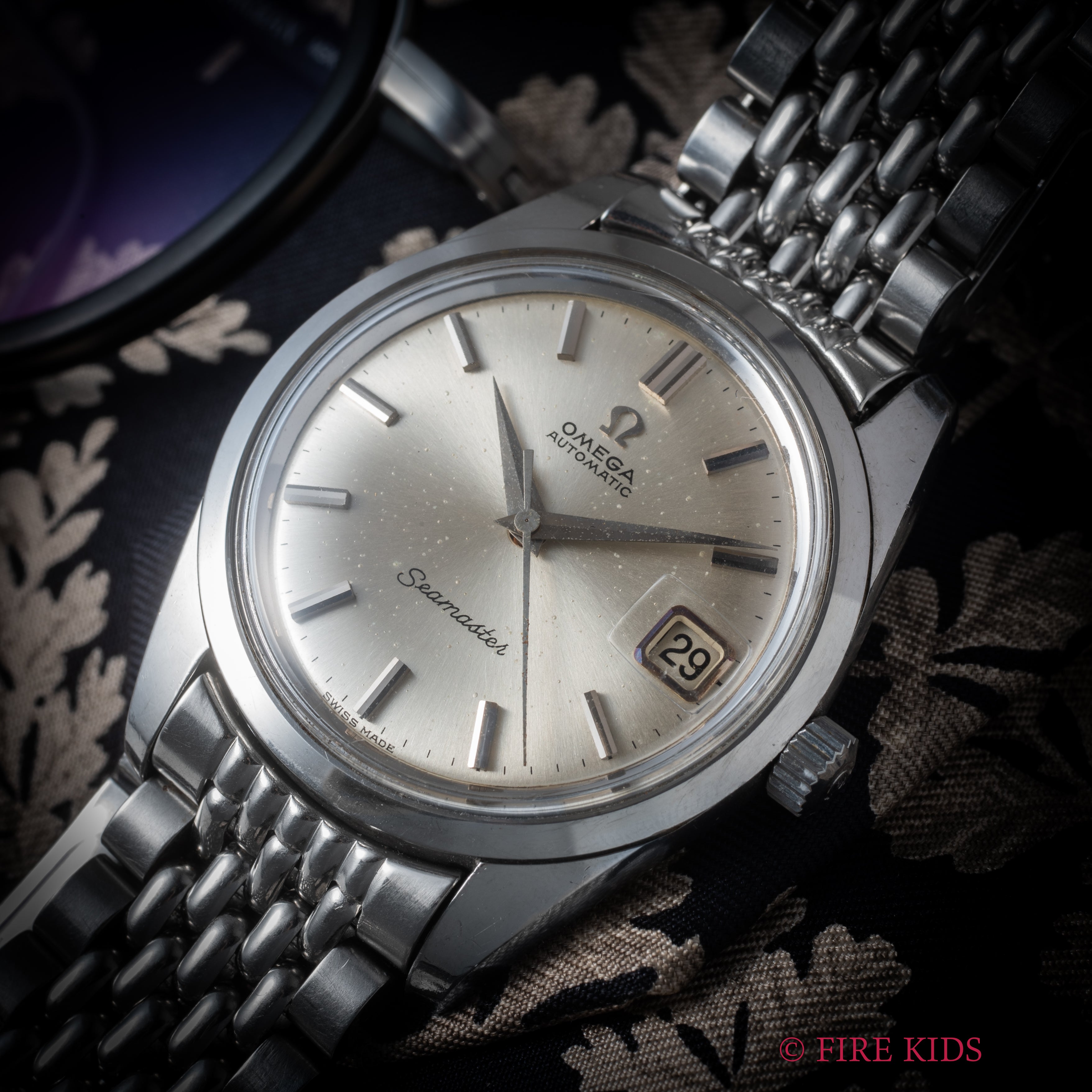 オメガ シーマスター 1964年製 Ref.166.010 自動巻 Cal.562 シルバーダイヤル 純正ライスブレス