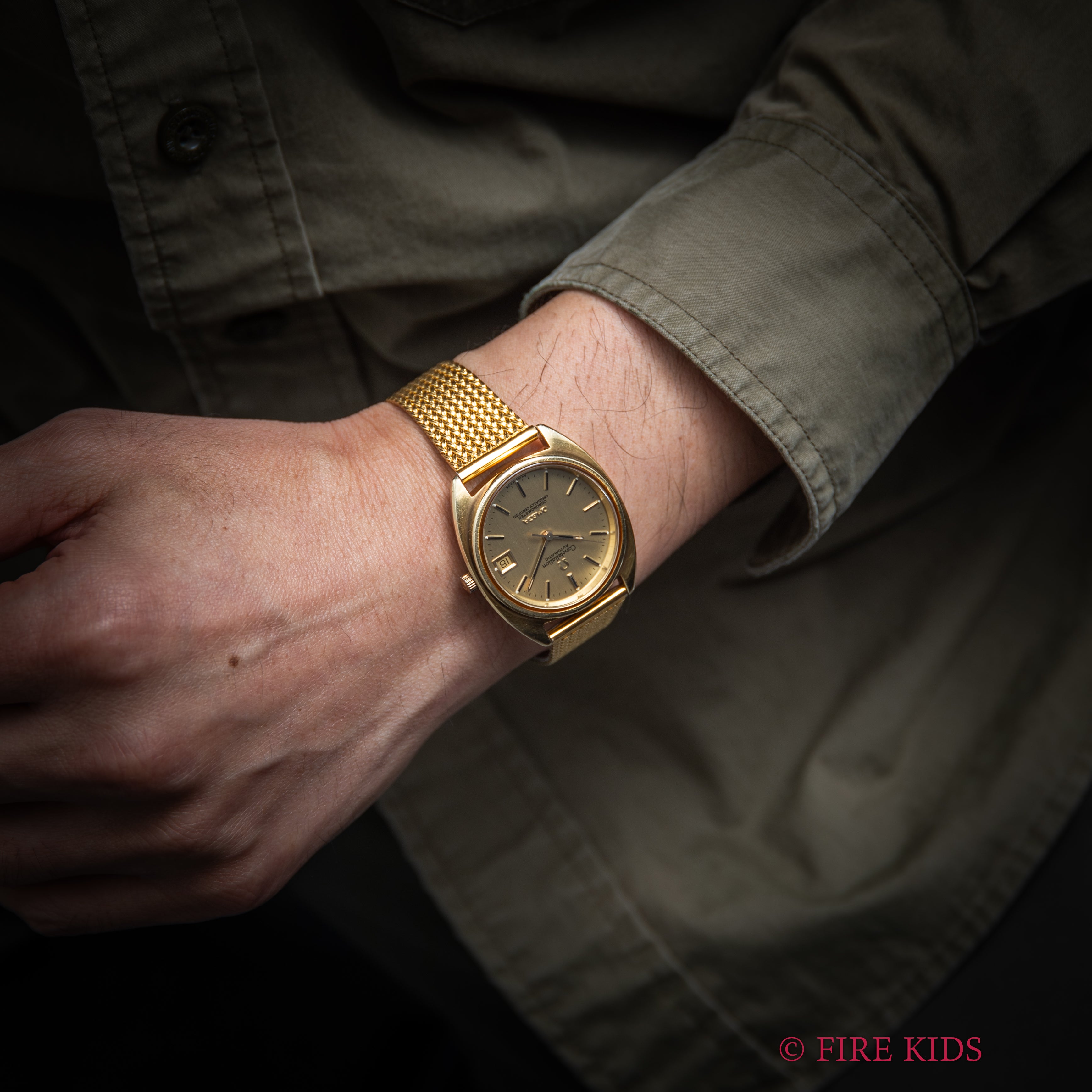 オメガ コンステレーション 1973年製 ジェンタ 金張り Ref.168 0056 純正ブレス付き ハイビート自動巻き