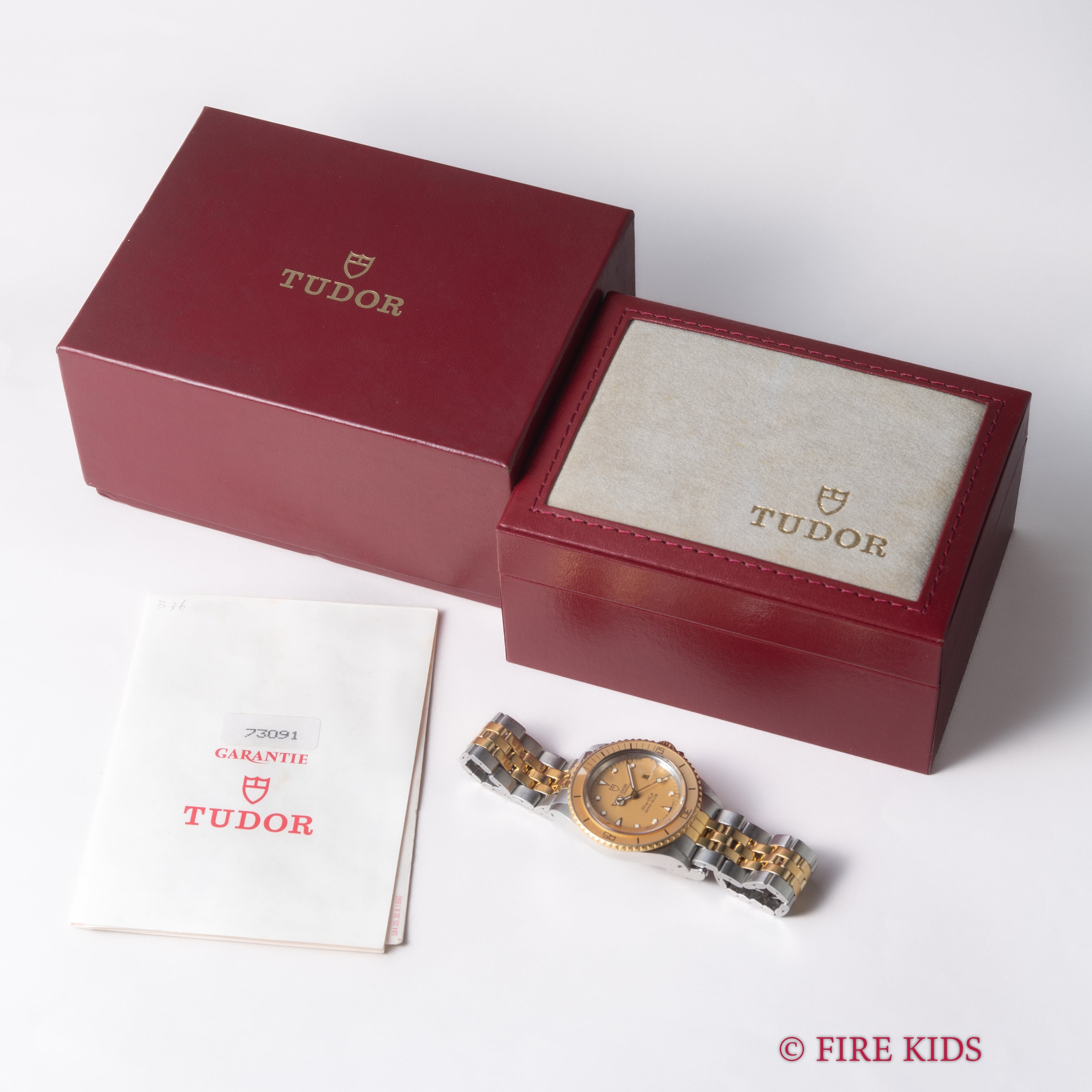 チューダー ミニサブ 自動巻き 1991年製 Ref.73091 コンビ 王冠リューズ 純正ブレス 箱ギャラ