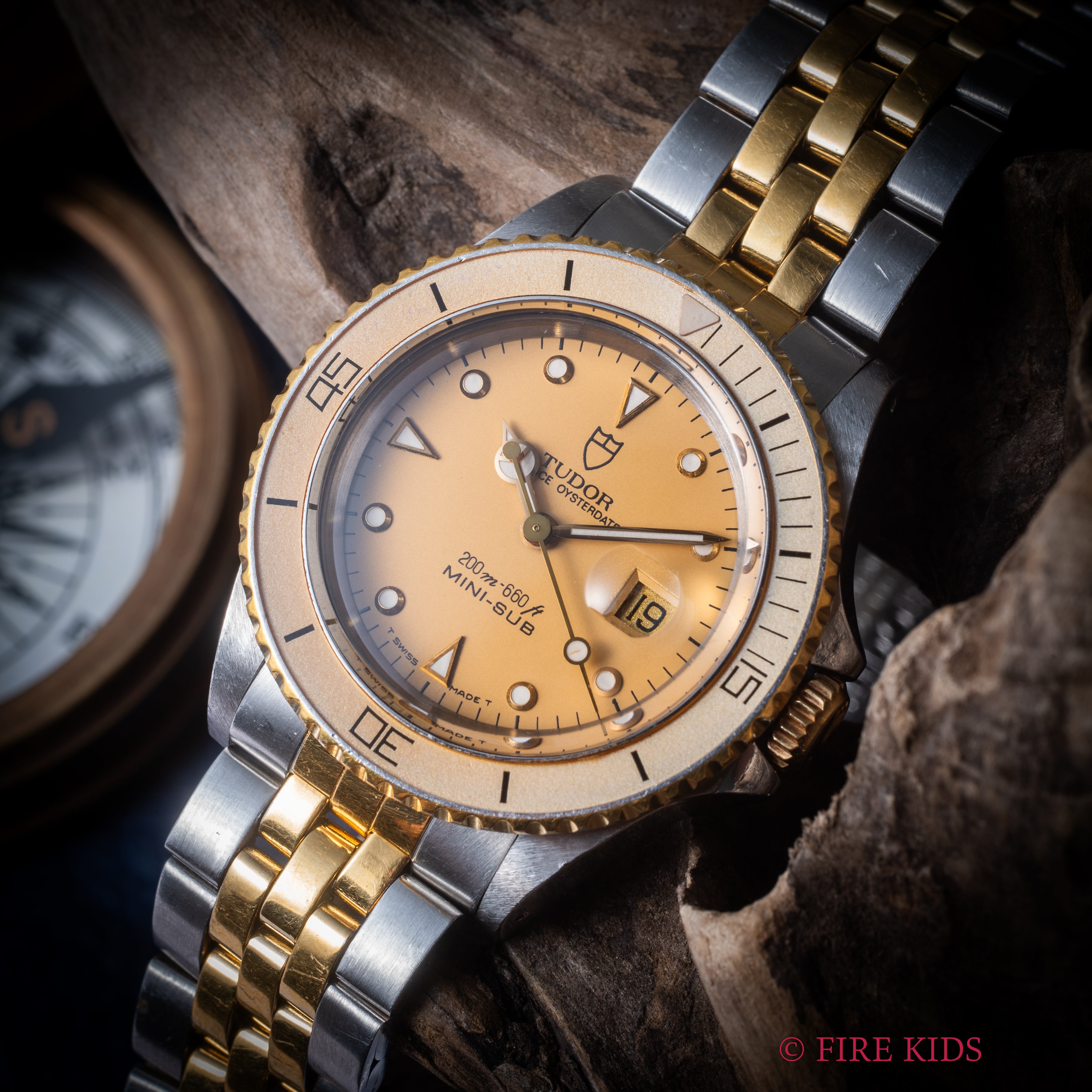 チューダー ミニサブ 自動巻き 1991年製 Ref.73091 コンビ 王冠リューズ 純正ブレス 箱ギャラ