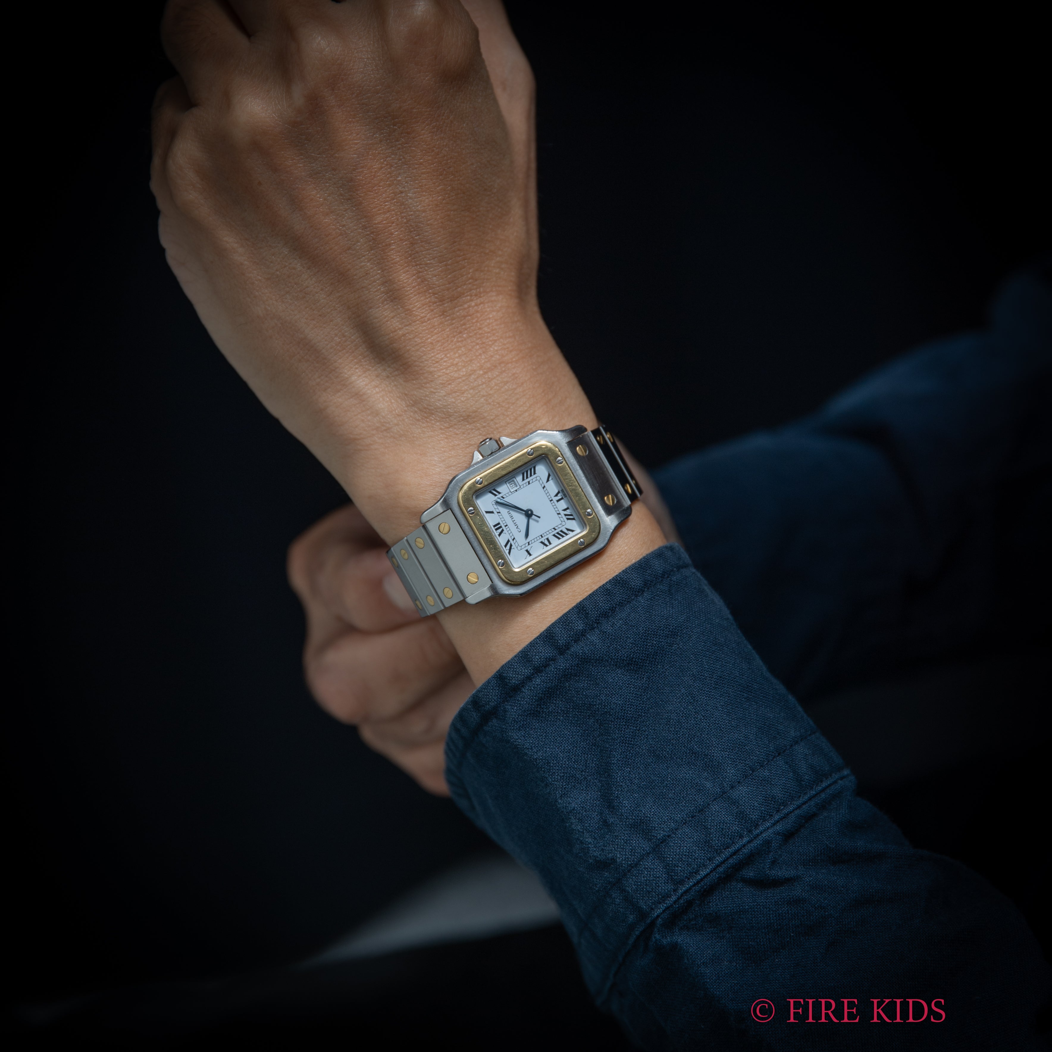 カルティエ サントス コンビ LMサイズ 箱、ギャラ付き 1980年代製