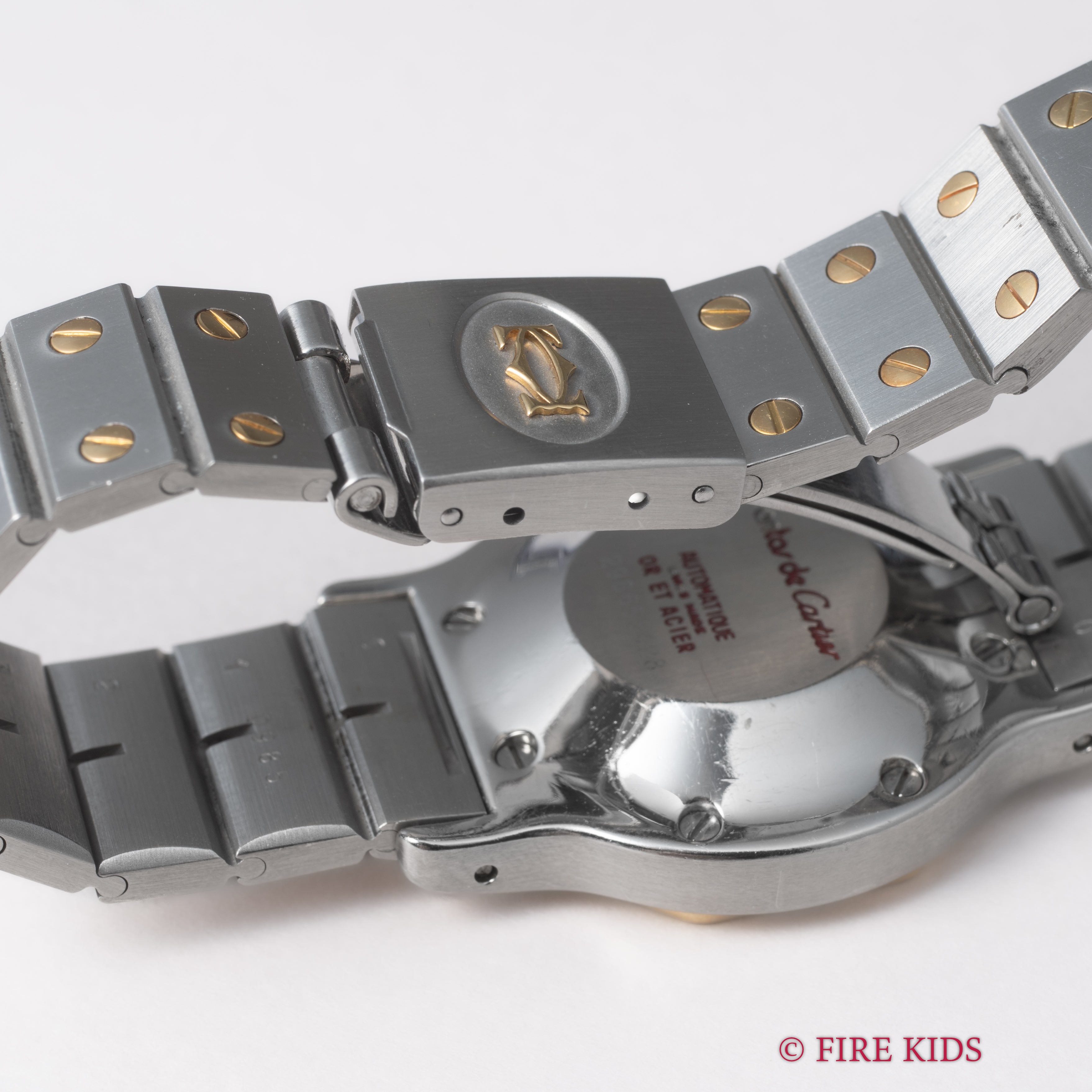 カルティエ サントス オクタゴンLM コンビ ホワイトローマン 1980年代製 自動巻き