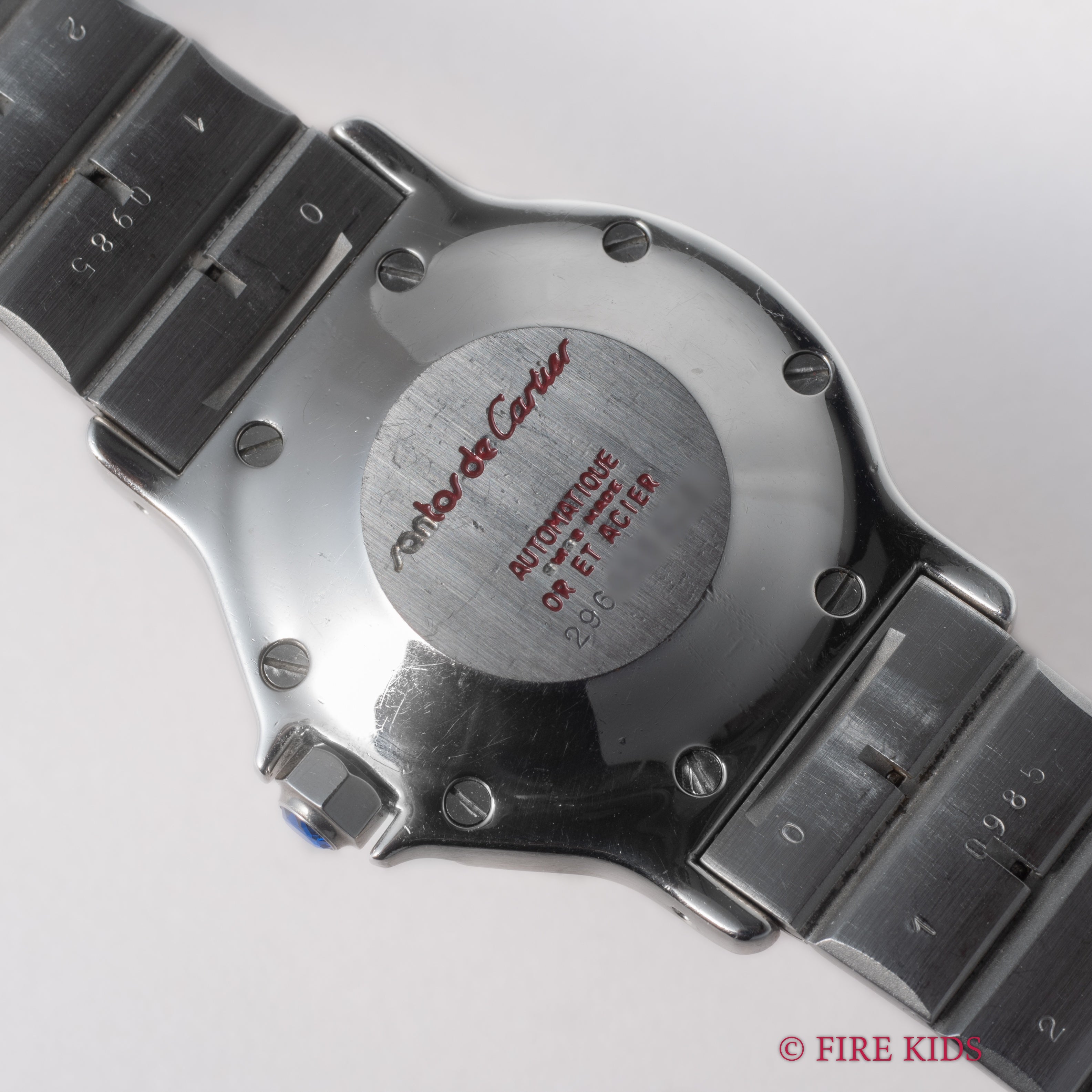 カルティエ サントス オクタゴンLM コンビ ホワイトローマン 1980年代製 自動巻き