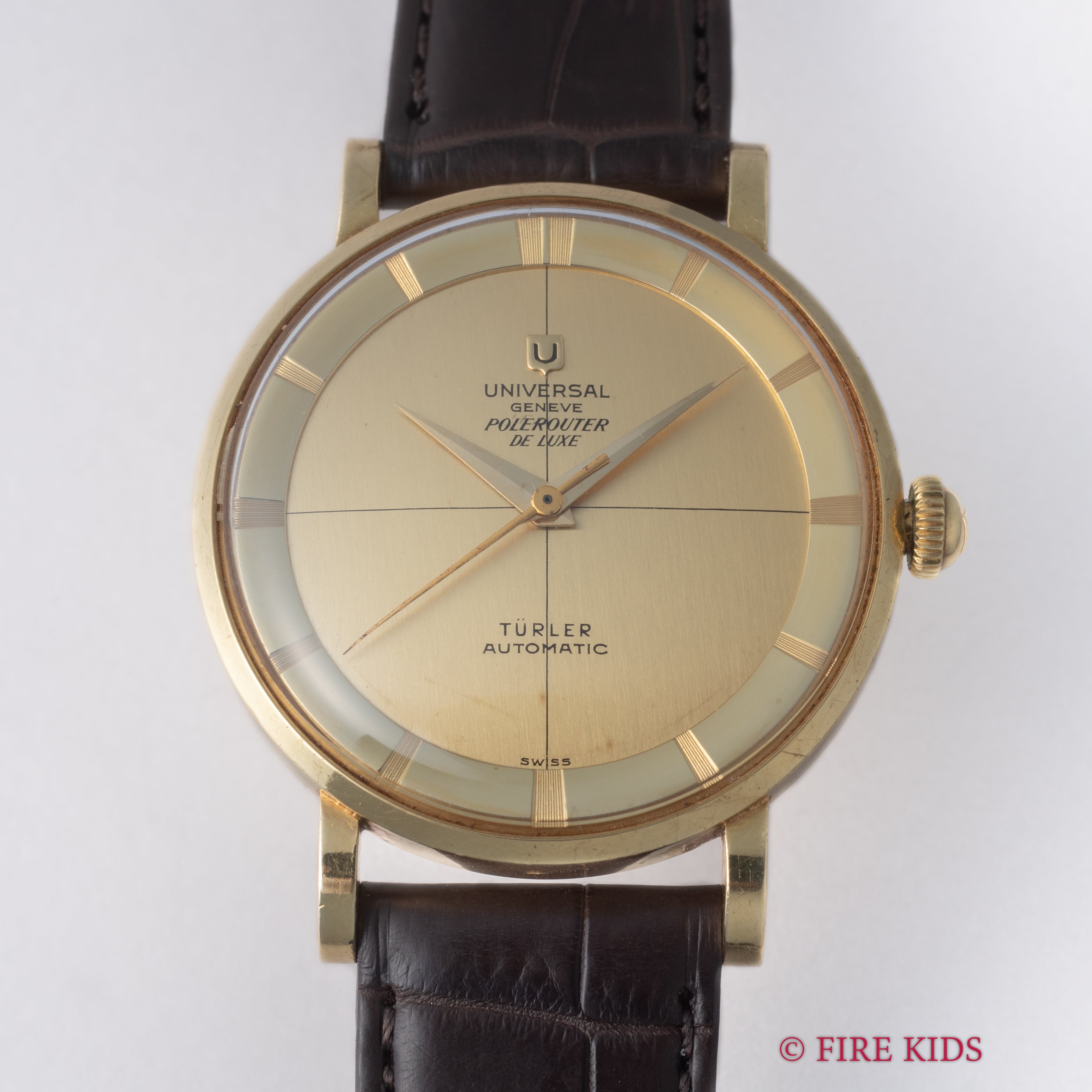 ユニバーサル・ジュネーブ 18金無垢ポールルーター デラックス 1950年代製 自動巻 Cal.138SS