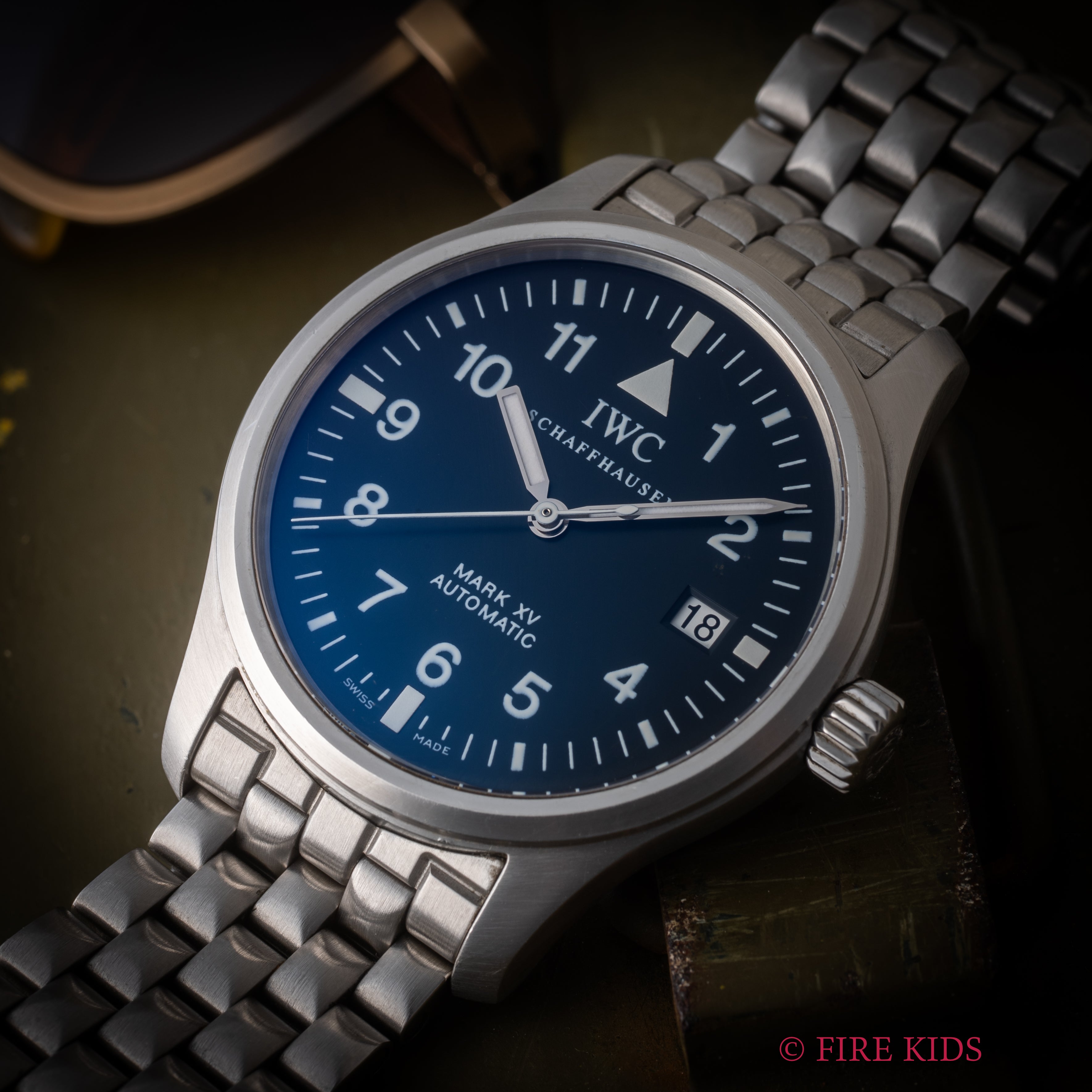 IWC マーク15 2002年製 パイロットウオッチ 自動巻 純正ブレス Ref.IW325301 箱 メーカー修理明細付