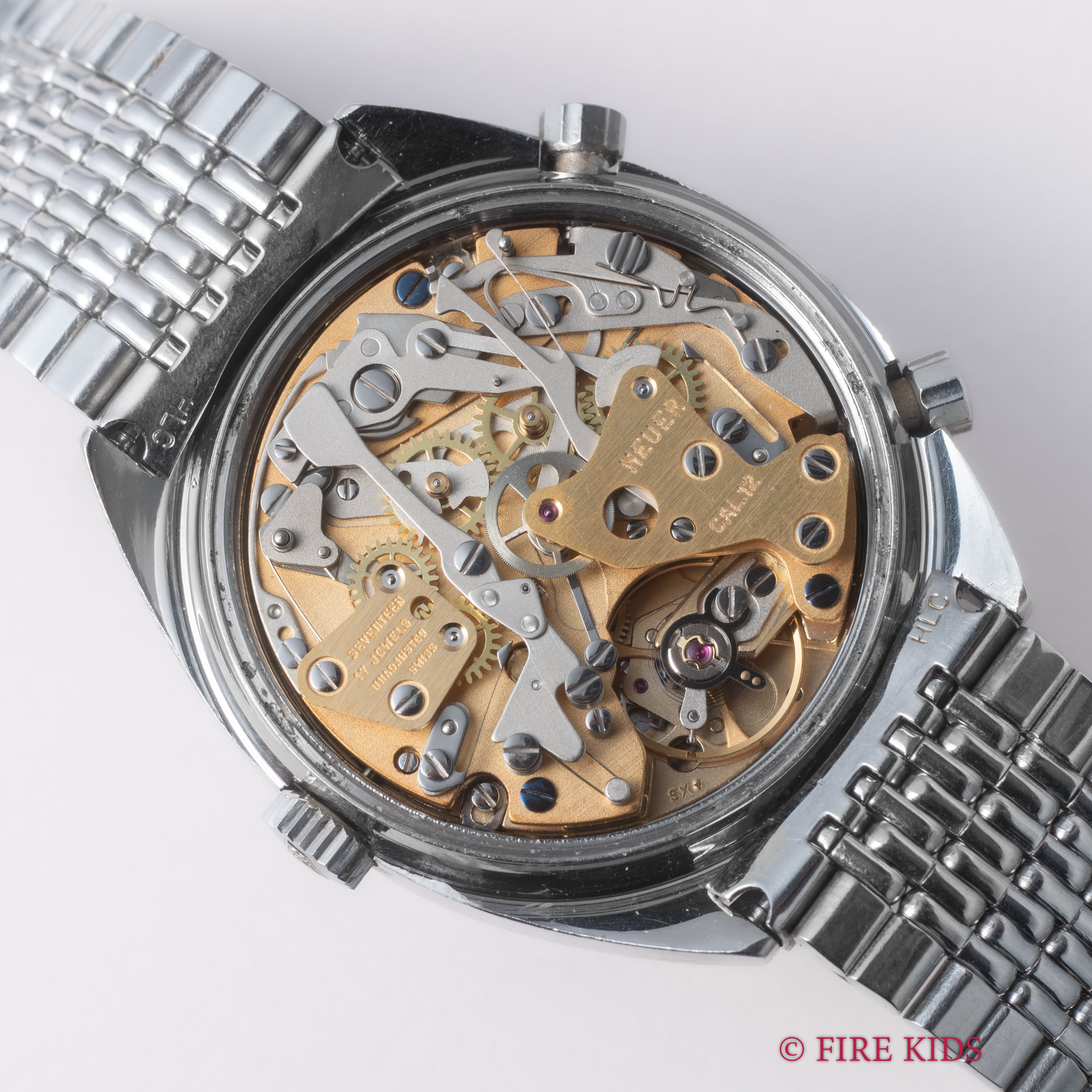 ホイヤー カレラ クロノマチック Ref.1153 1970年代製 パンダイヤル 自動巻クロノグラフ Cal.12 純正ブレス