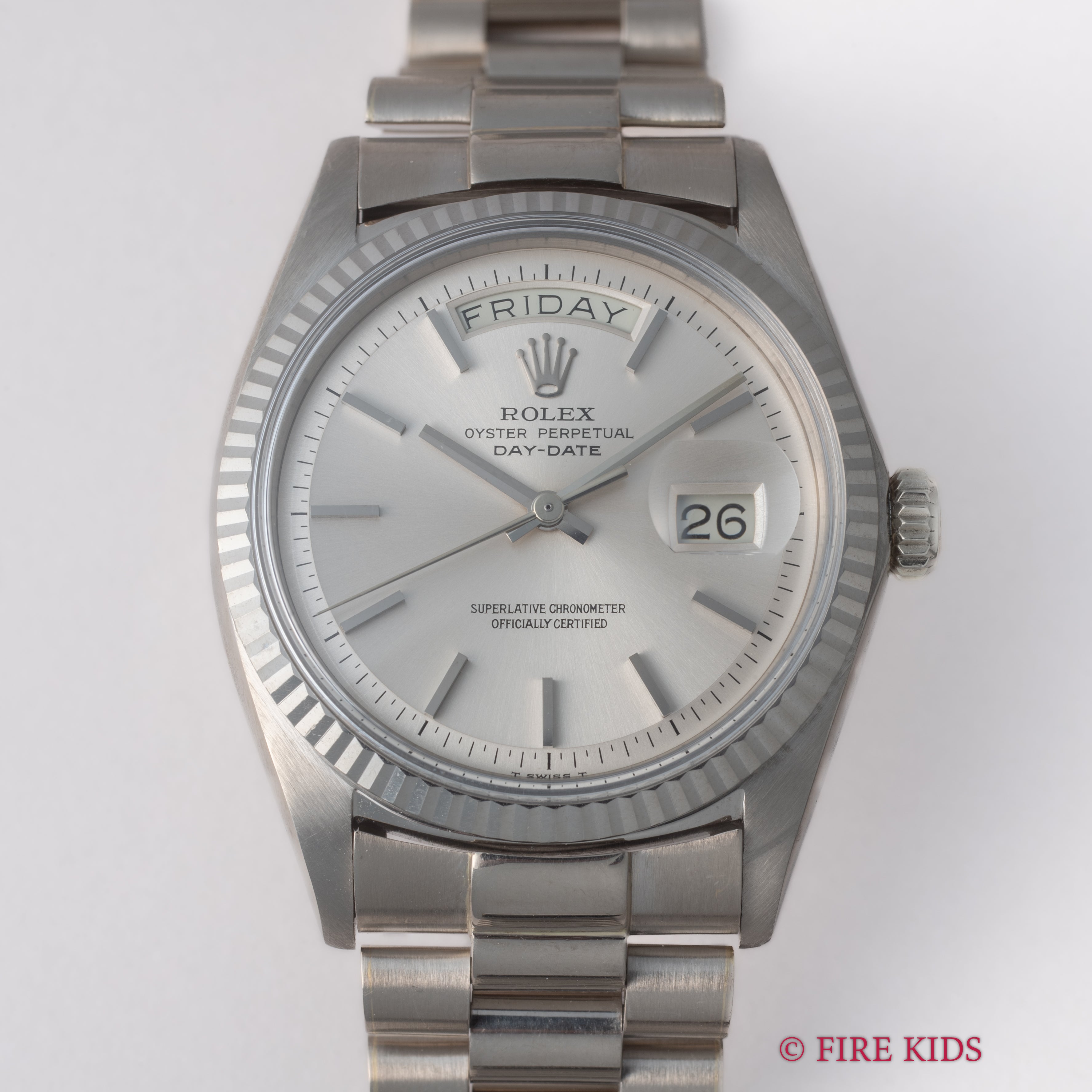 ロレックス 18金無垢ホワイトゴールドデイデイト 1968年製 Ref.1803 純正ジャパンブレス