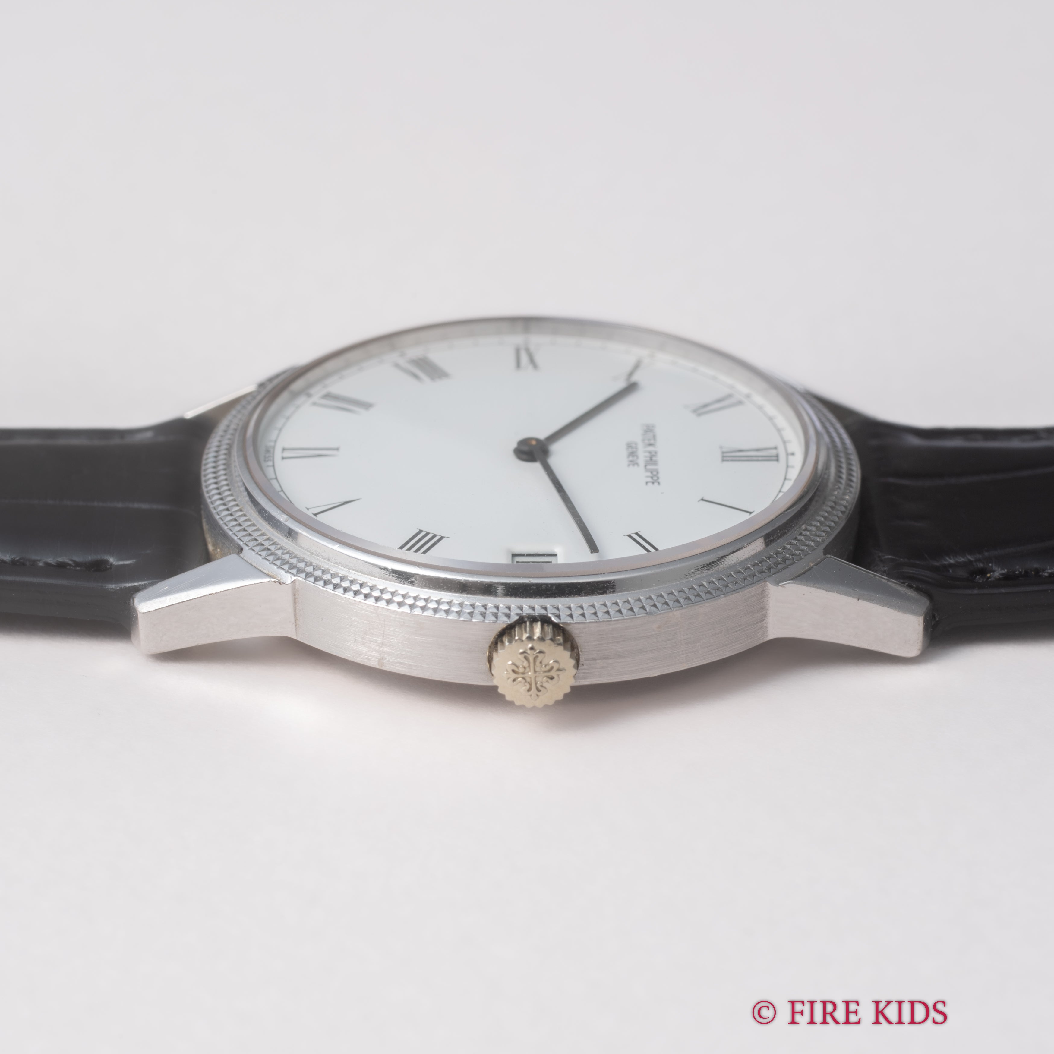 パテック・フィリップ カラトラバ Ref.3602 1970年代製 ホワイトローマンダイヤル 自動巻デイト Cal.28‐255C 純正尾錠