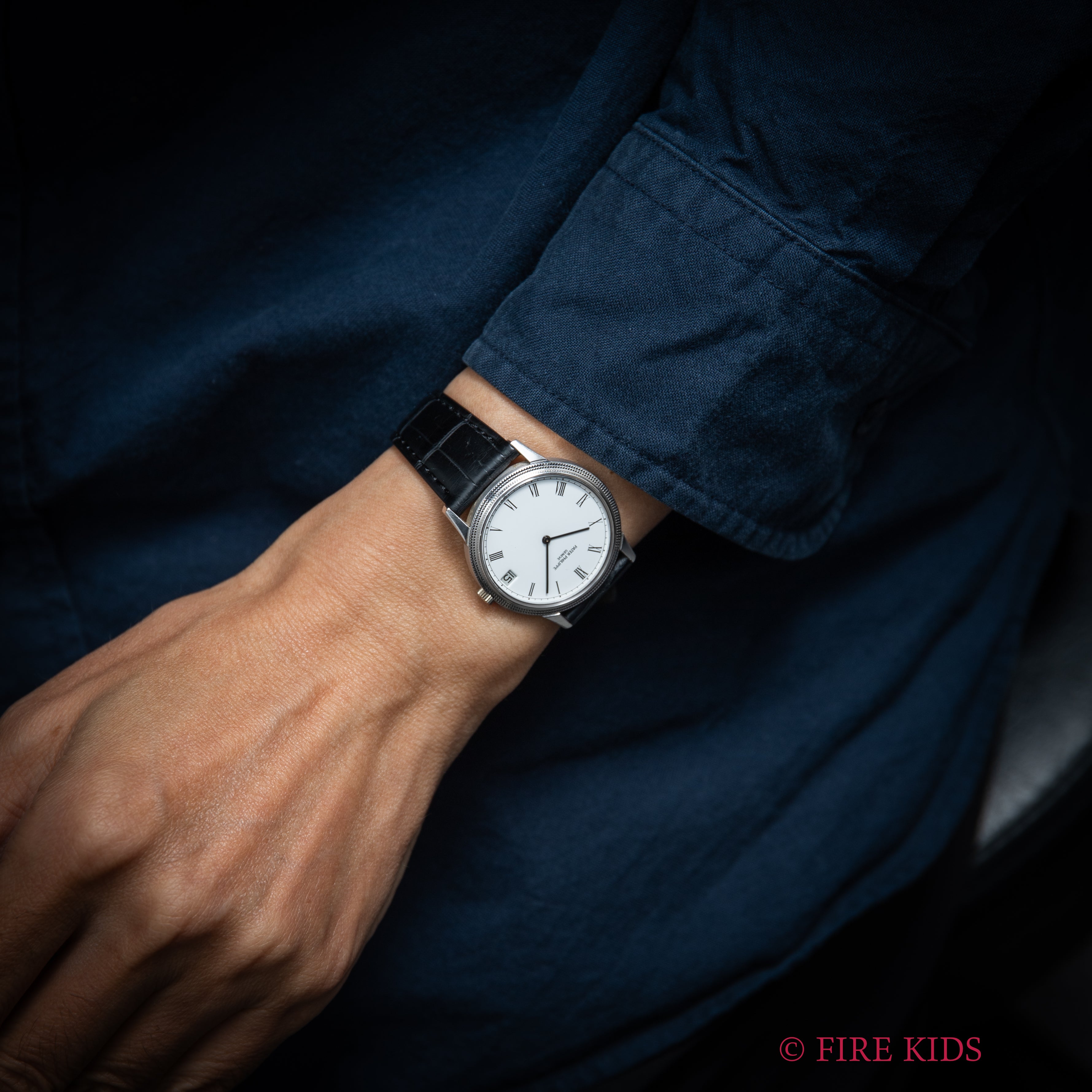 パテック・フィリップ カラトラバ Ref.3602 1970年代製 ホワイトローマンダイヤル 自動巻デイト Cal.28‐255C 純正尾錠