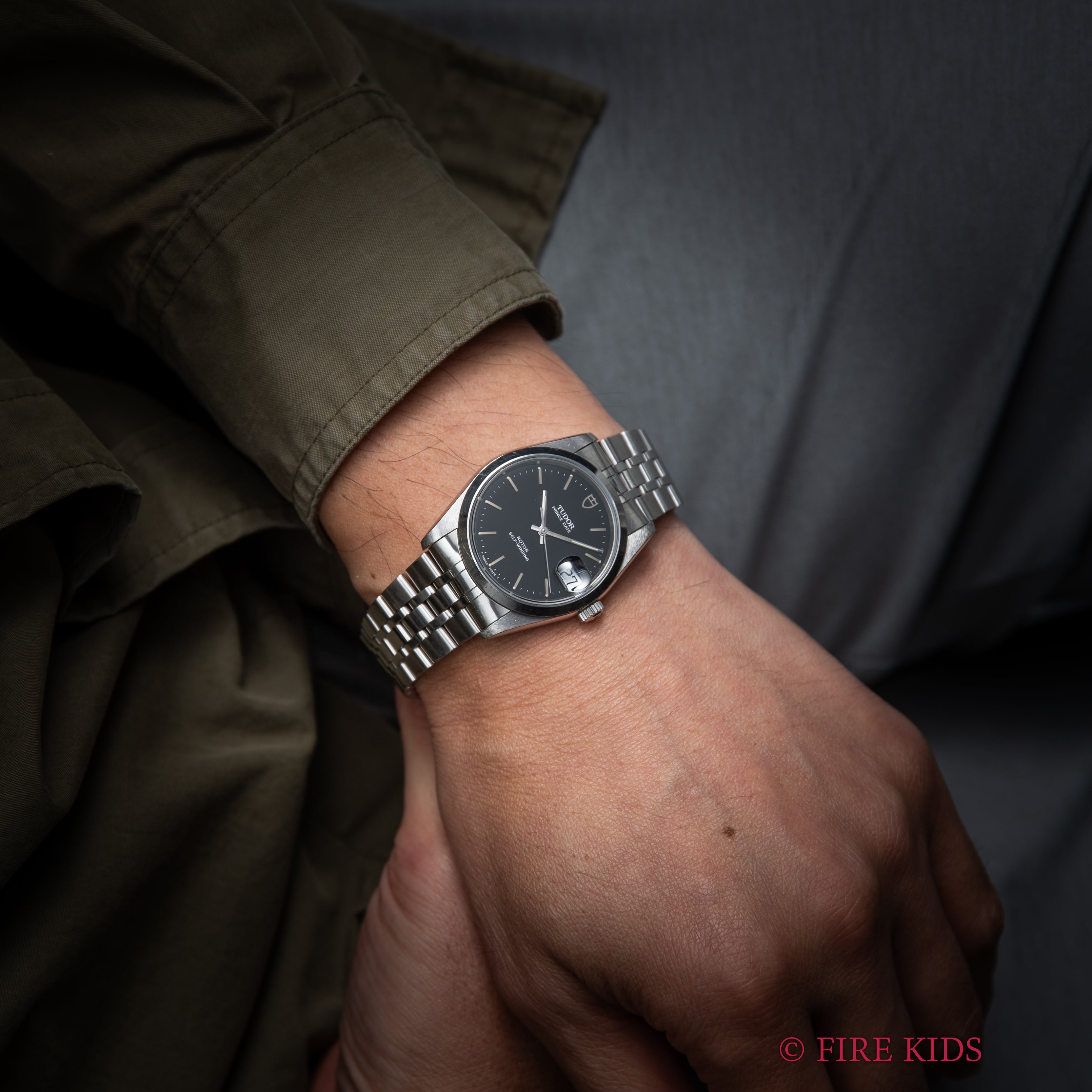 チューダー プリンスデイト 1998年製 ブラックダイヤル 純正ステンレスブレス 箱、ギャラ、タグ付き