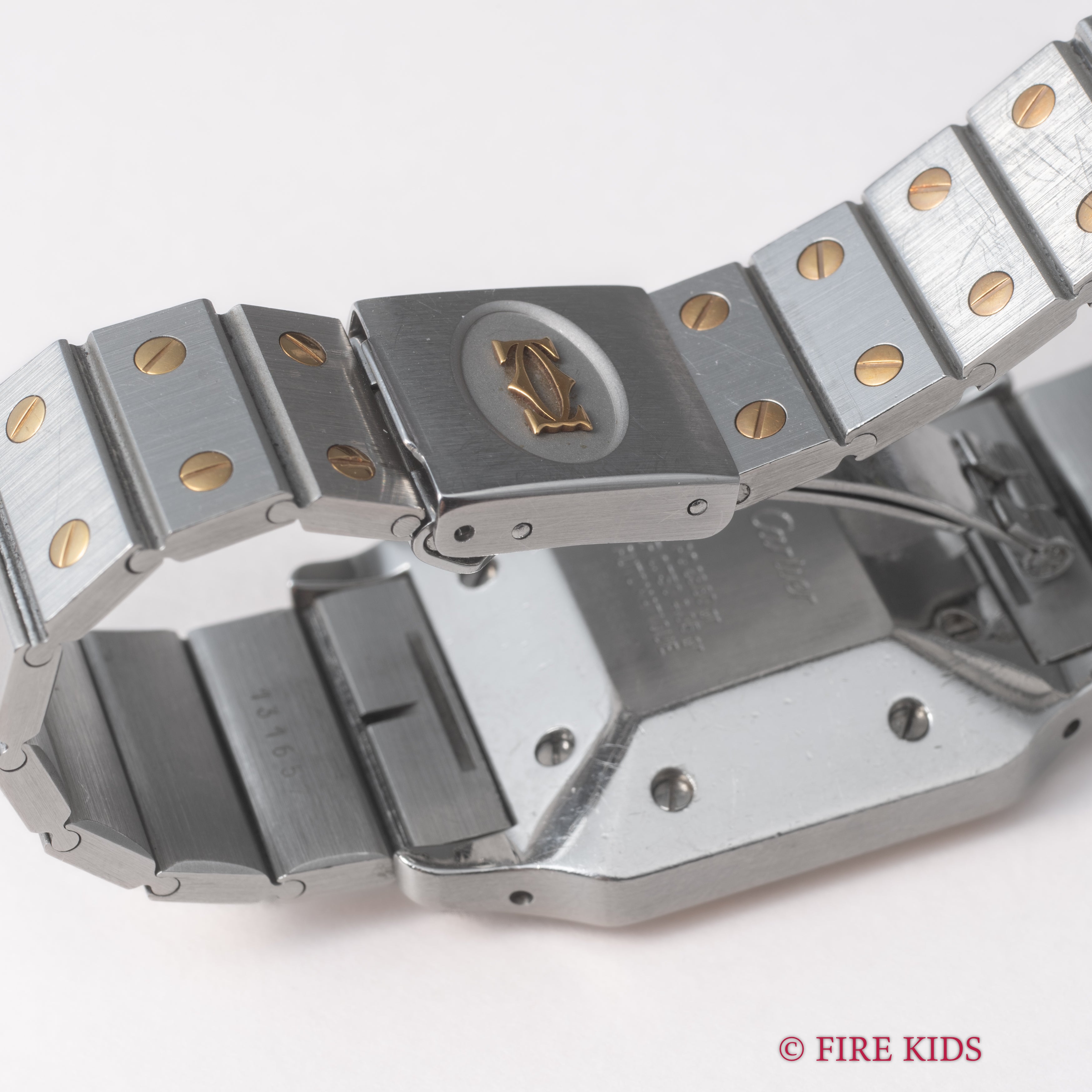 カルティエ サントス LMサイズ コンビ 自動巻き 1980年代製 ホワイトローマンダイヤル