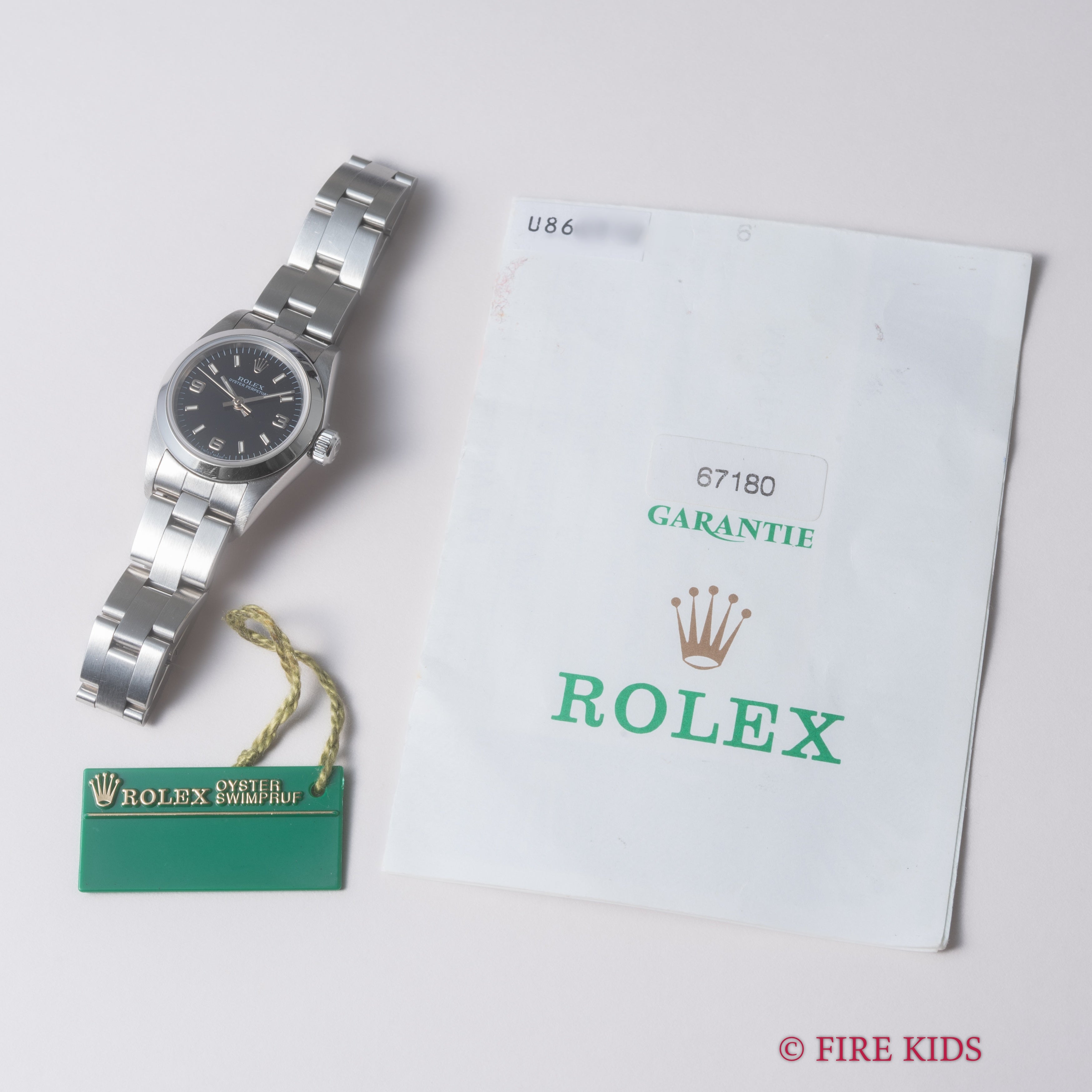 ロレックス レディース オイスターパーペチュアル 1997年製 Ref.67180 エクスプローラーダイヤル 箱、ギャラ付き