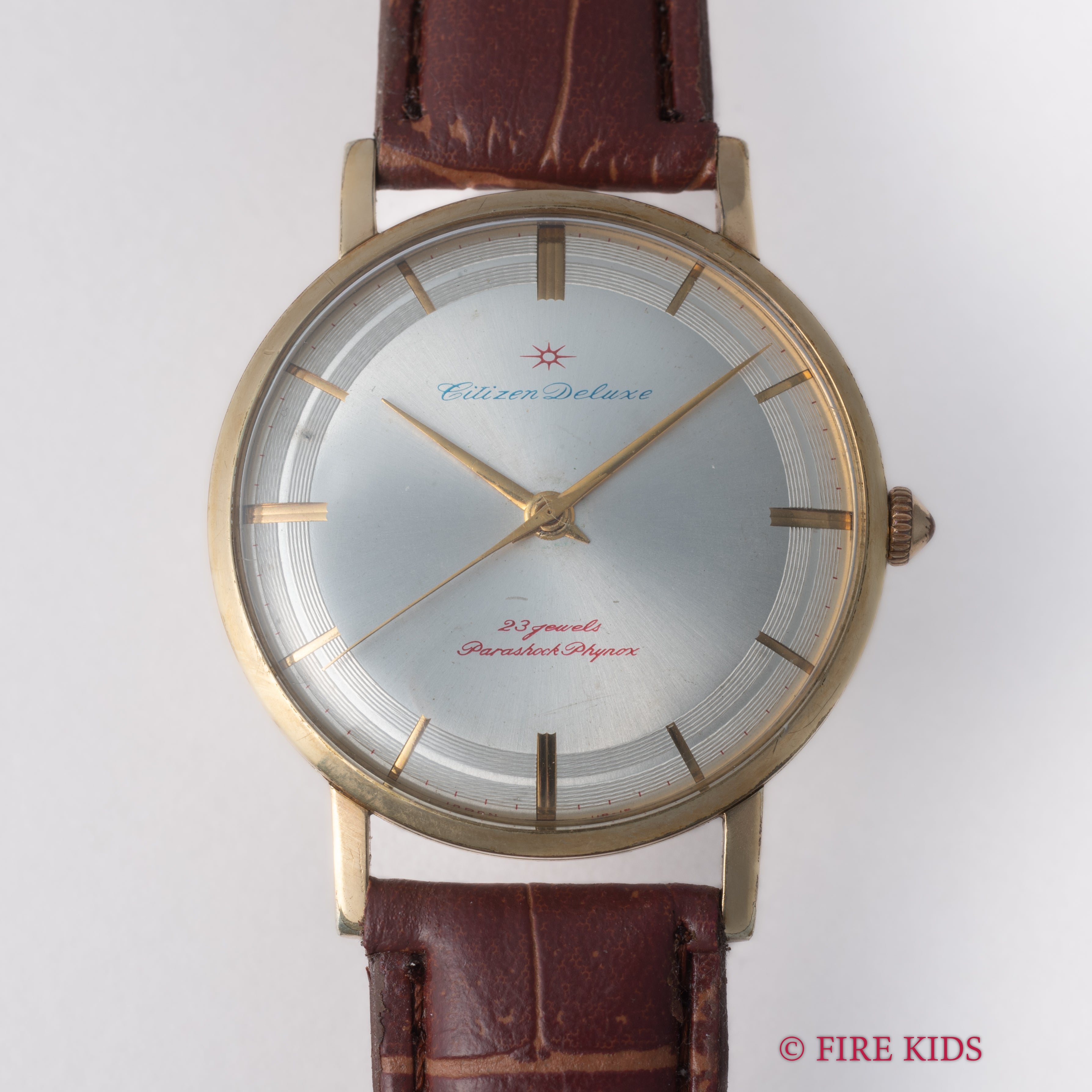 シチズン 1961年製 デラックス 手巻き 2トーンダイヤル 太陽マーク