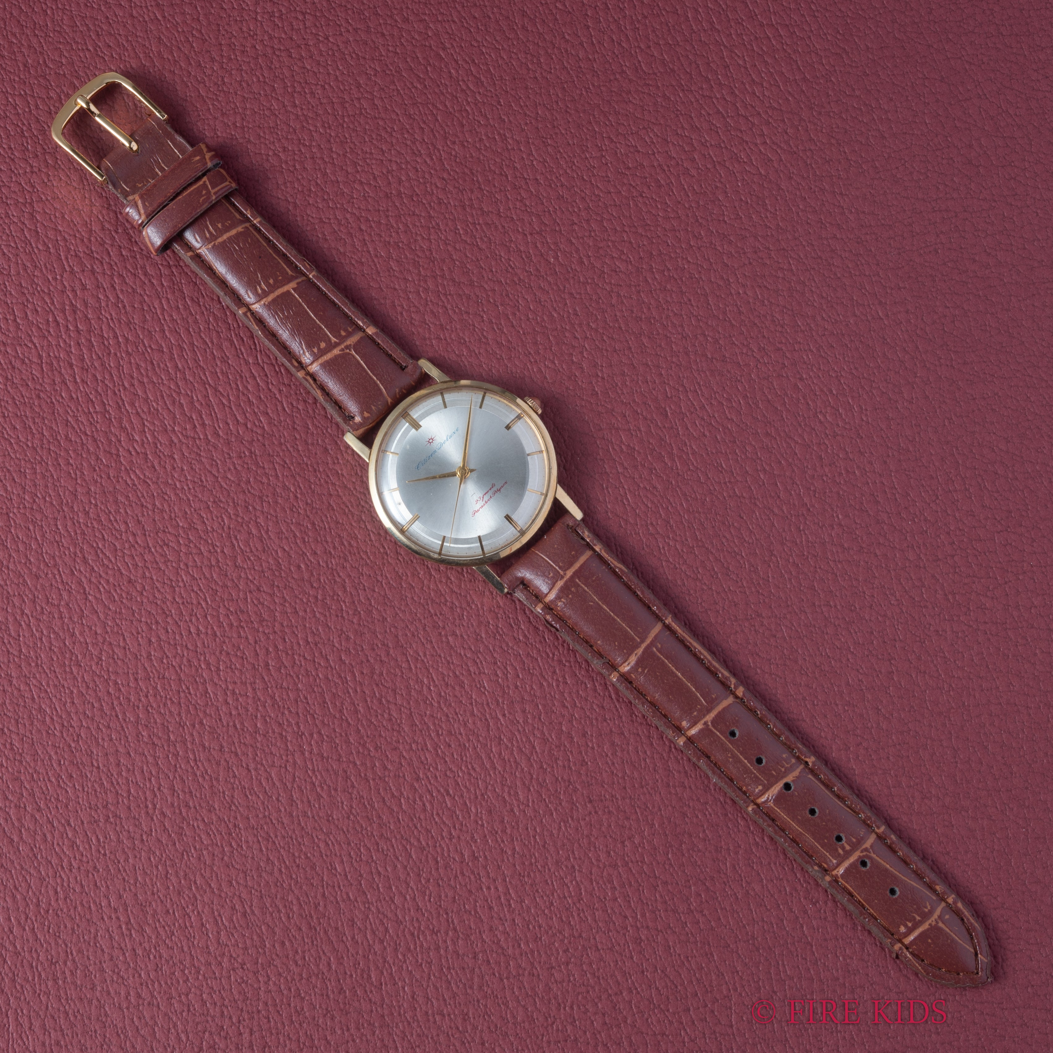 シチズン 1961年製 デラックス 手巻き 2トーンダイヤル 太陽マーク