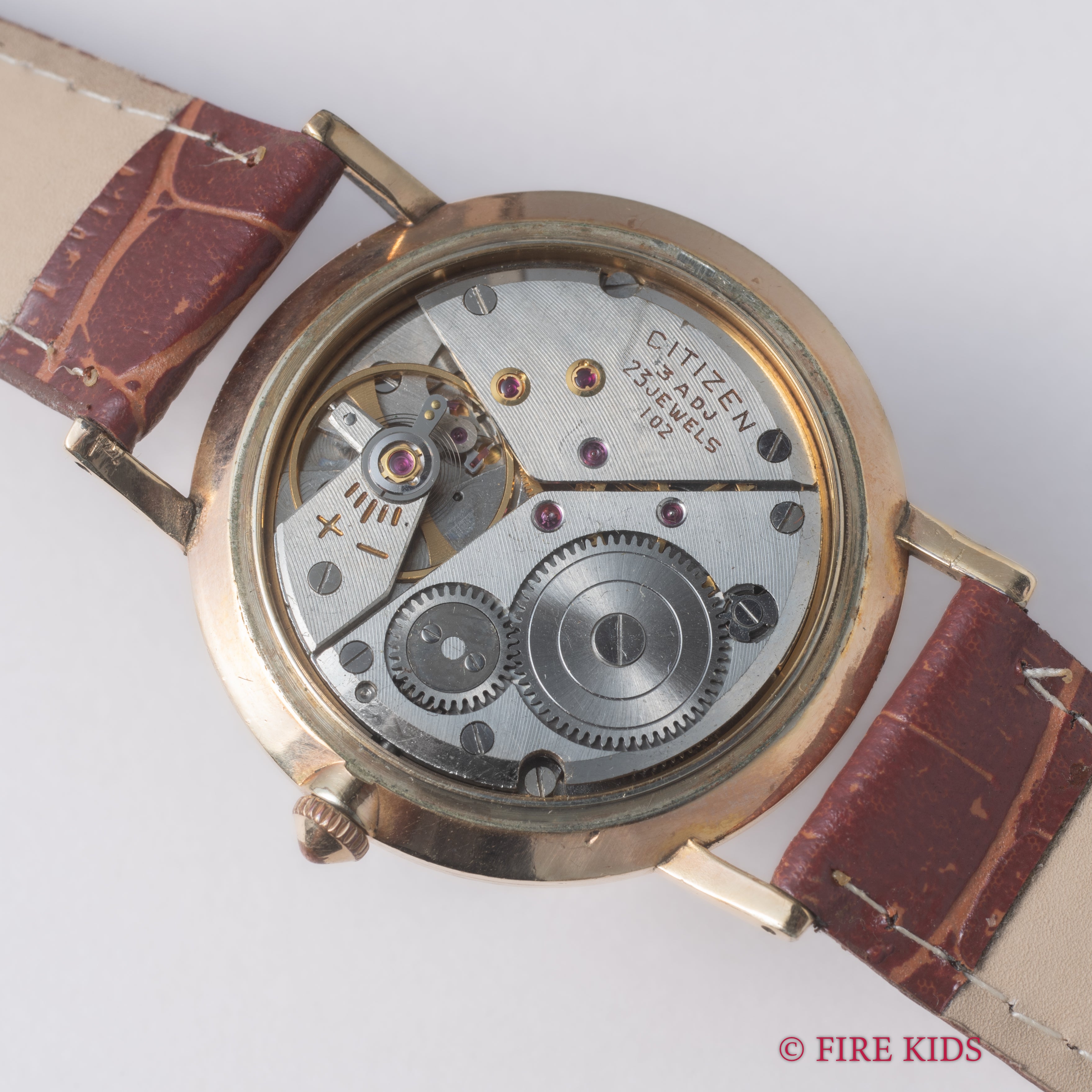 シチズン 1961年製 デラックス 手巻き 2トーンダイヤル 太陽マーク