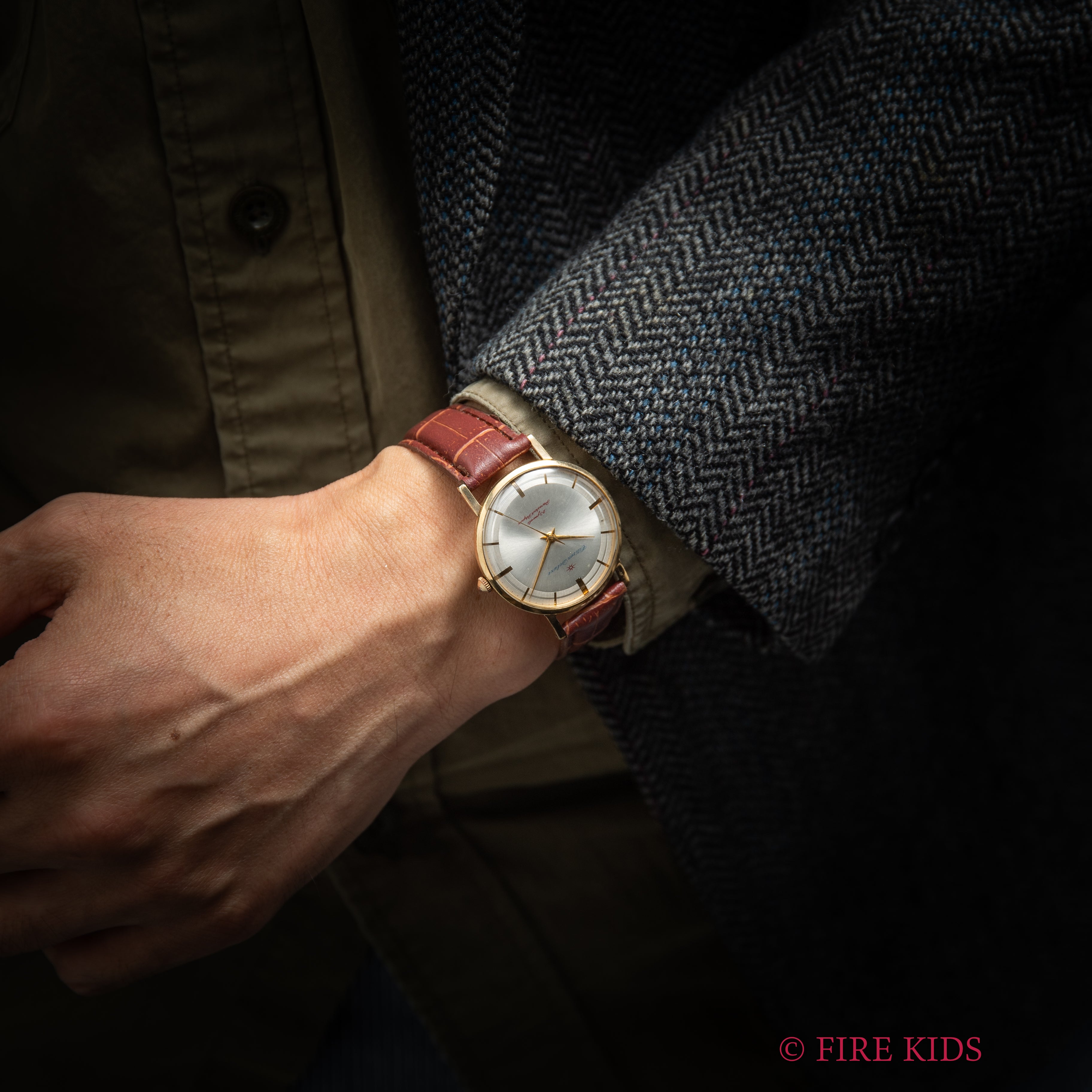 シチズン 1961年製 デラックス 手巻き 2トーンダイヤル 太陽マーク