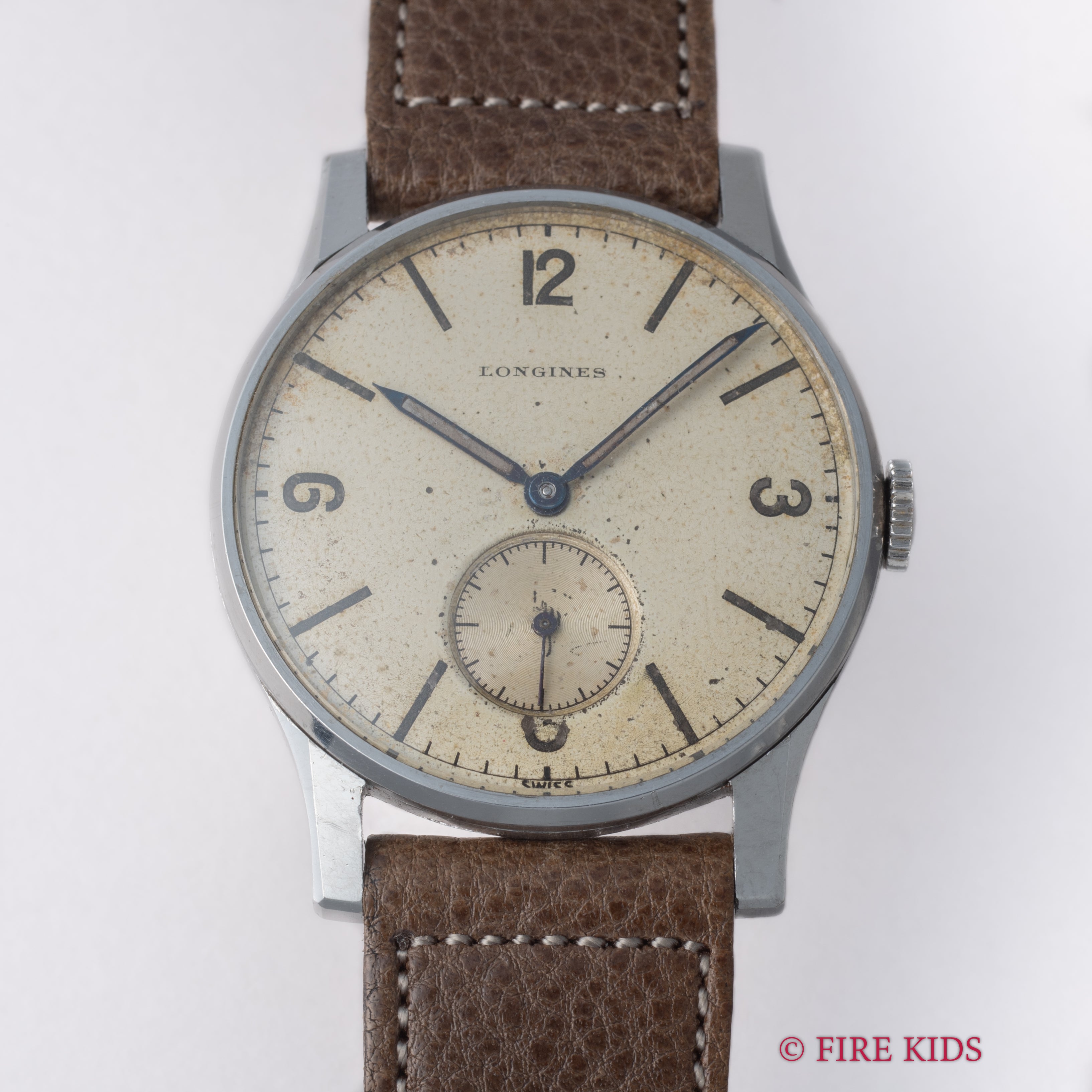 ロンジン 3バカダイヤル 1941年製 手巻きCal.23M スモールセコンド