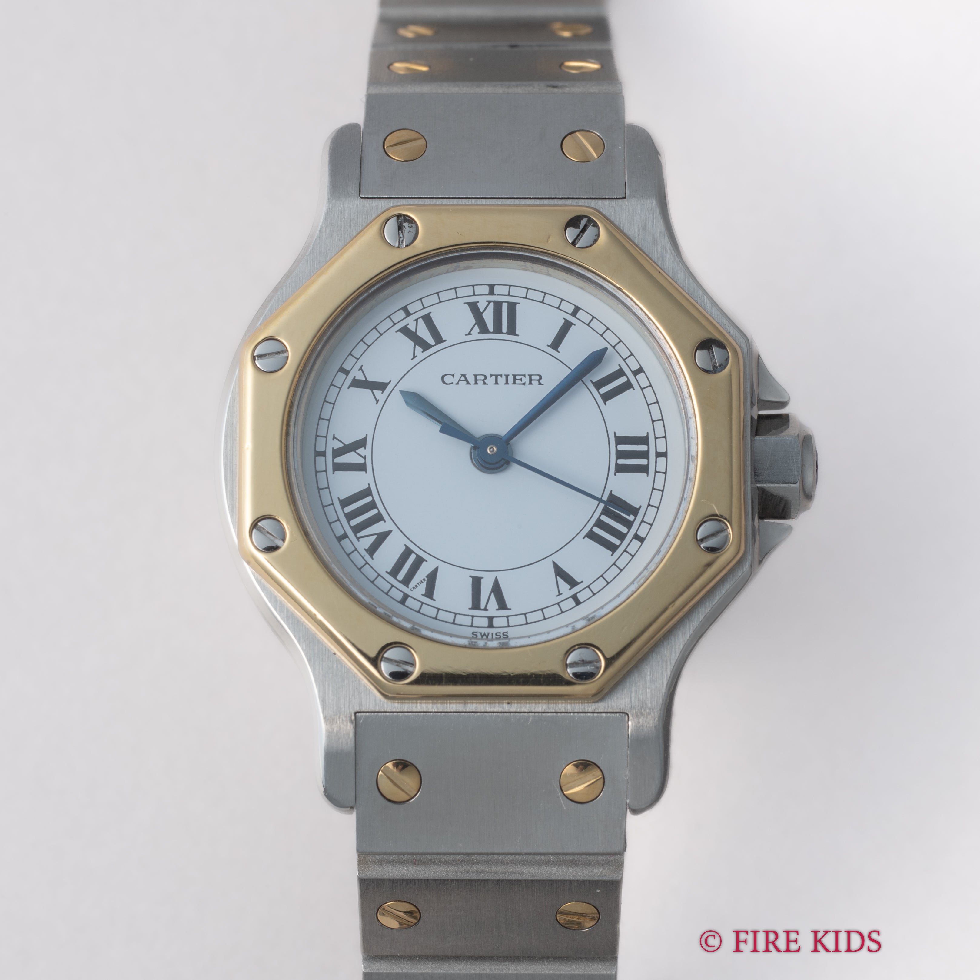 サントス オクタゴン 1980年代製 Ref.0907 SMサイズ コンビ 自動巻き ギャラ付き