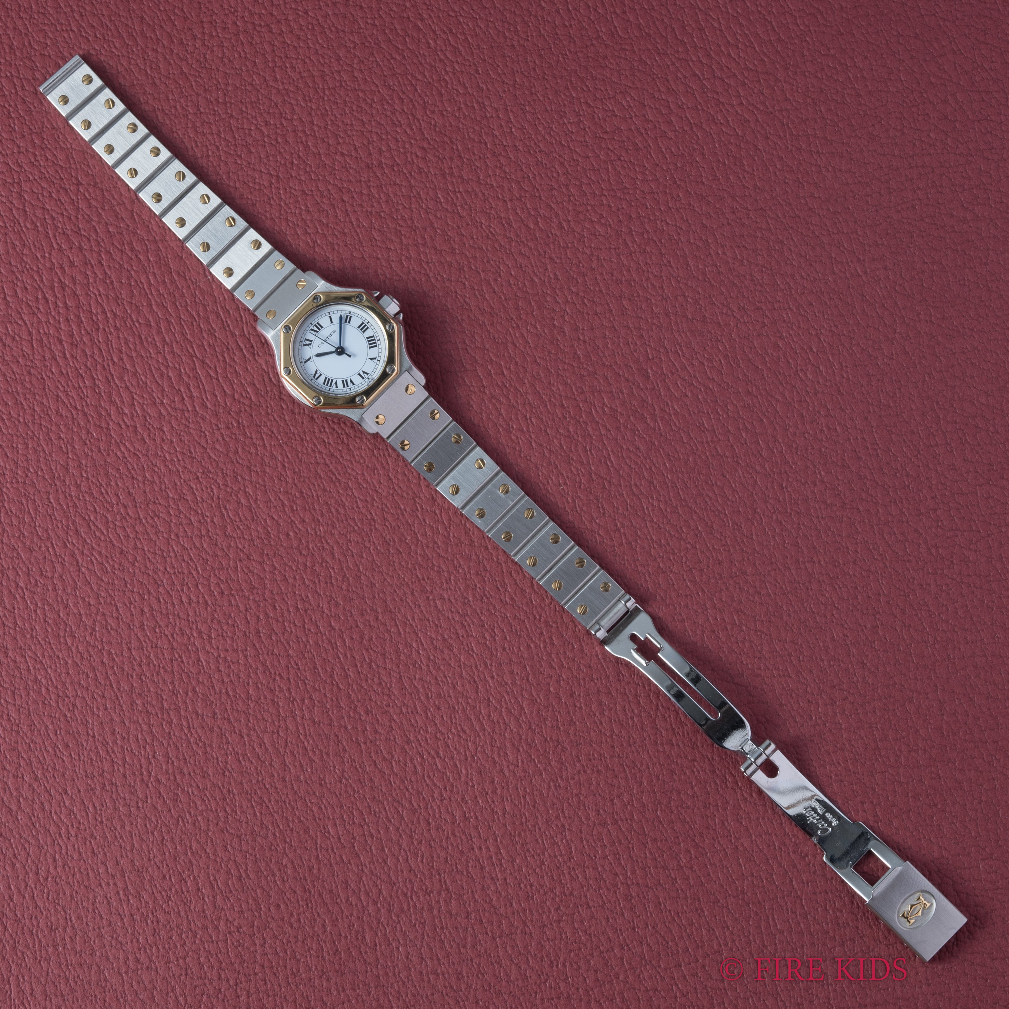 サントス オクタゴン 1980年代製 Ref.0907 SMサイズ コンビ 自動巻き ギャラ付き