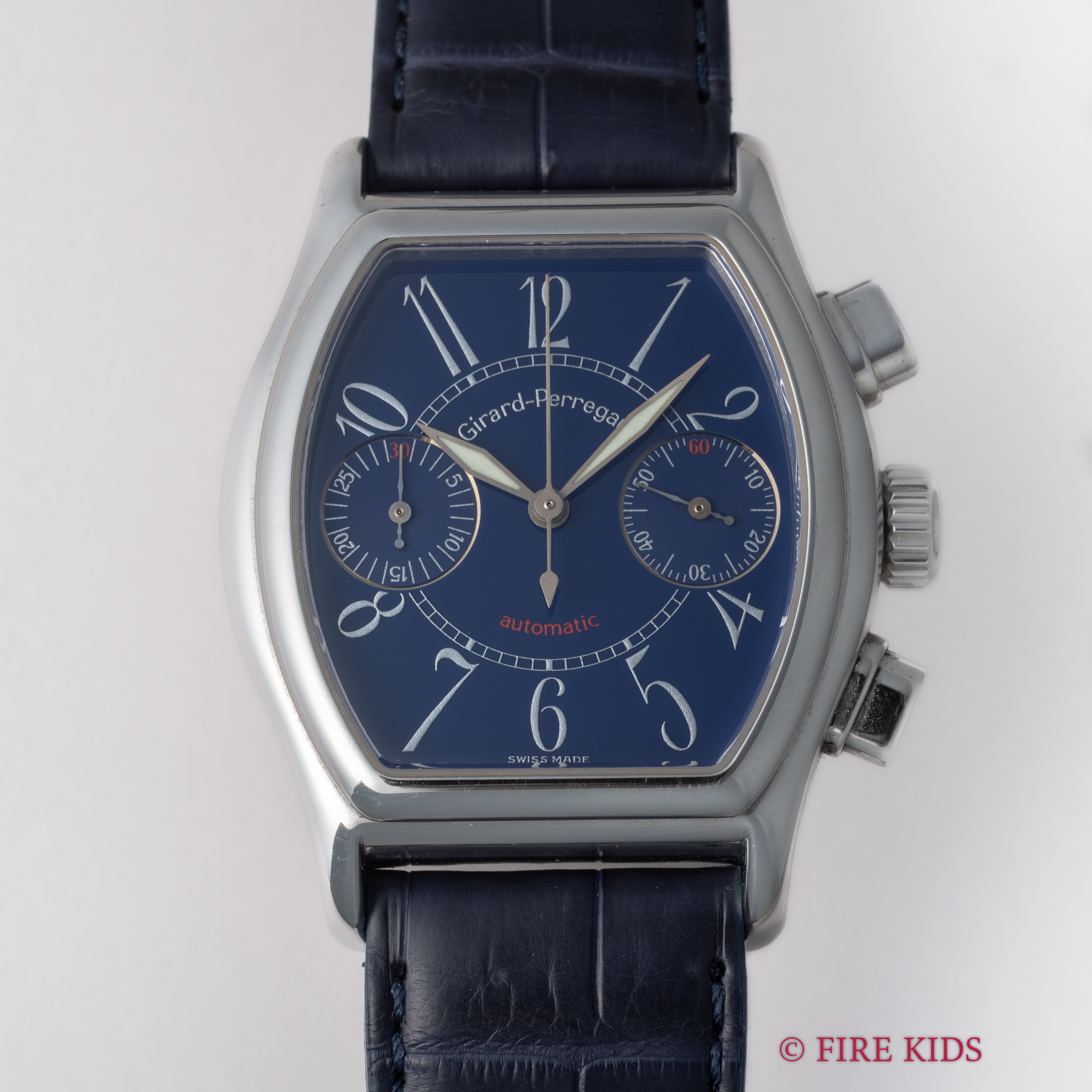 ジラールペルゴ リシュビル ブルーアラビアダイヤル 1990年代製 自動巻クロノグラフ