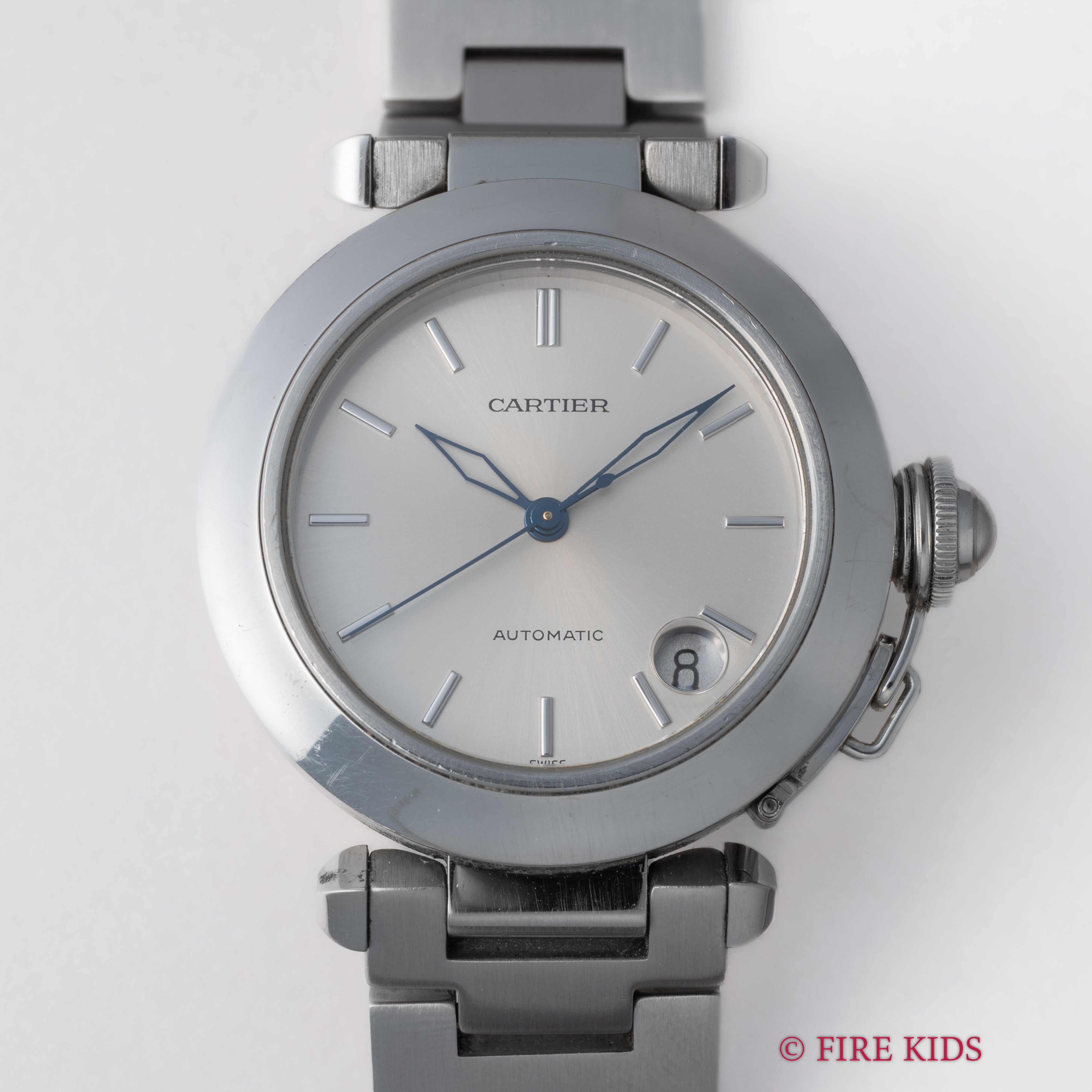 カルティエ パシャC初期型 1990年代製 Ref.2324 シルバーダイヤル 自動巻 純正ブレス