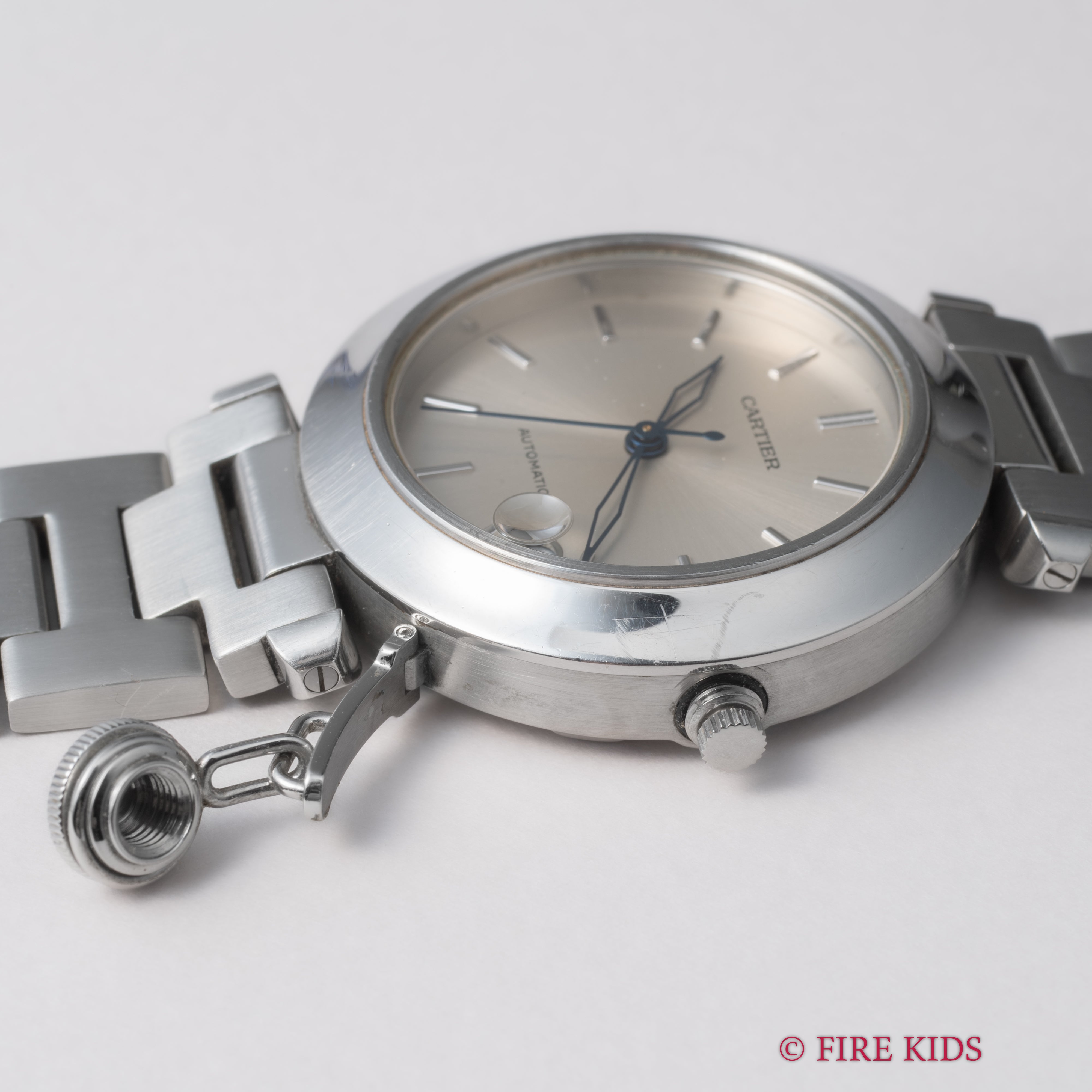 カルティエ パシャC初期型 1990年代製 Ref.2324 シルバーダイヤル 自動巻 純正ブレス