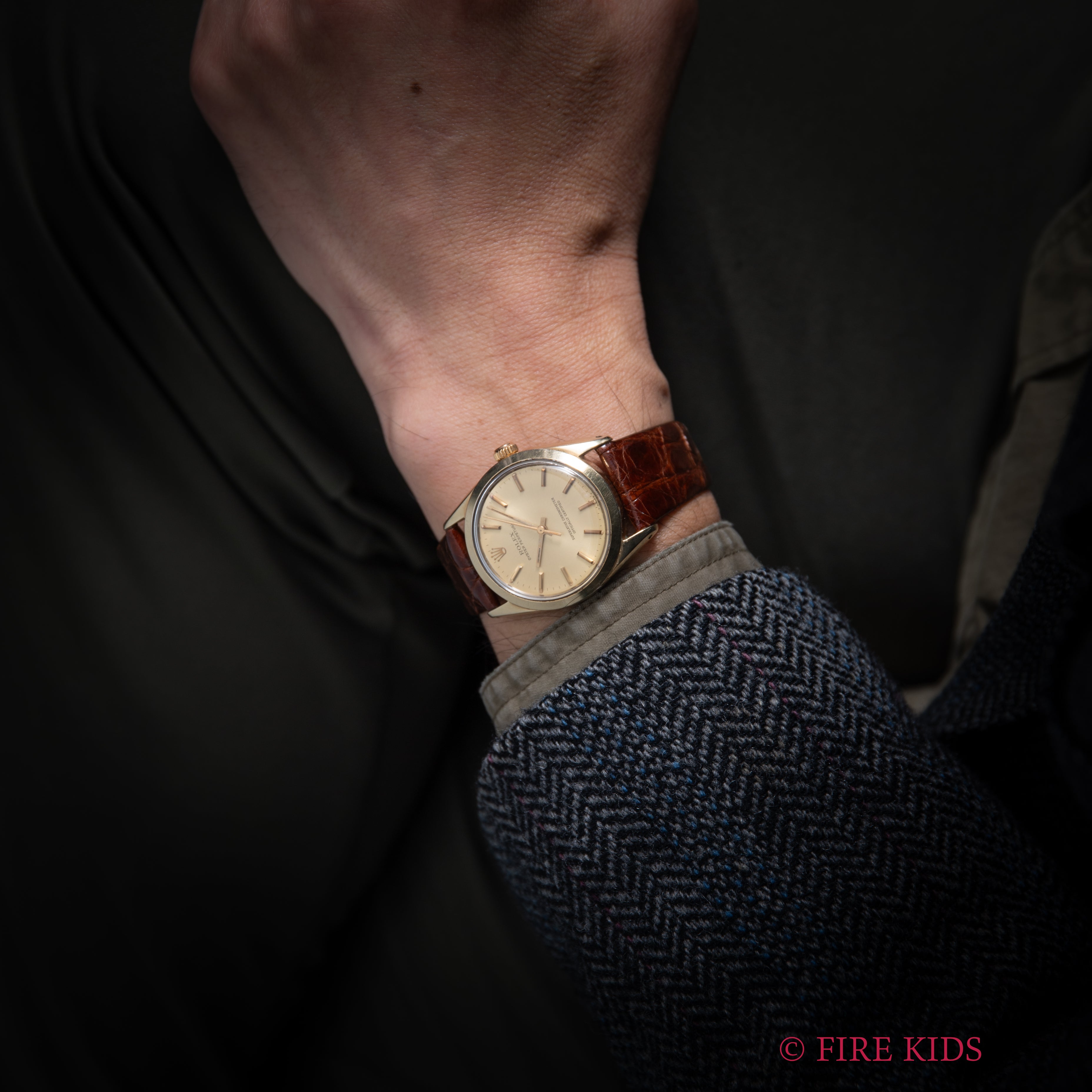 ロレックス オイスターパーペチュアル 1972年製 Ref.1024 金張り 自動巻 Cal.1570