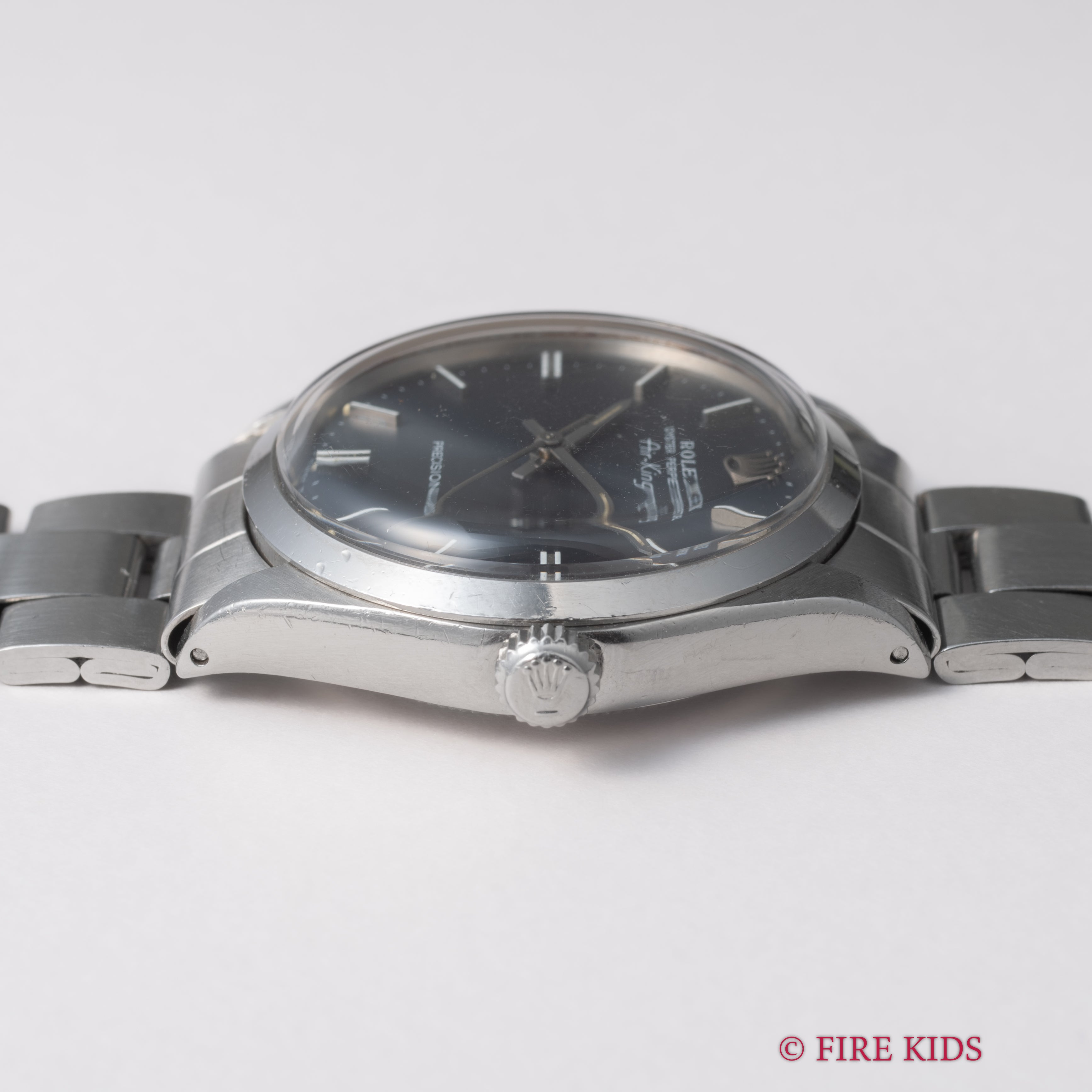 ロレックス エアキング 1971年製 Ref.5500 自動巻 ブルーグレーダイヤル 純正巻きオイスターブレス