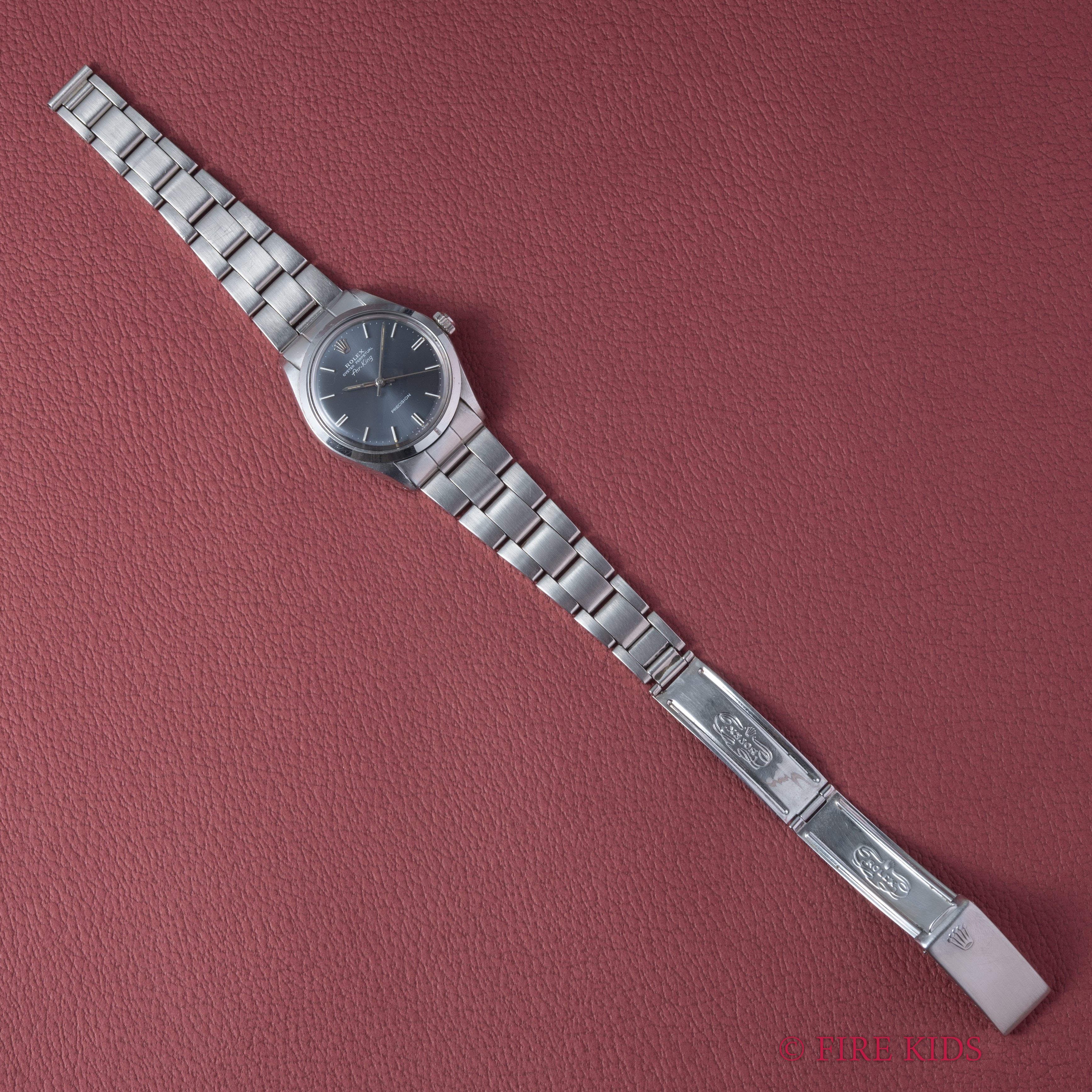 ロレックス エアキング 1971年製 Ref.5500 自動巻 ブルーグレーダイヤル 純正巻きオイスターブレス