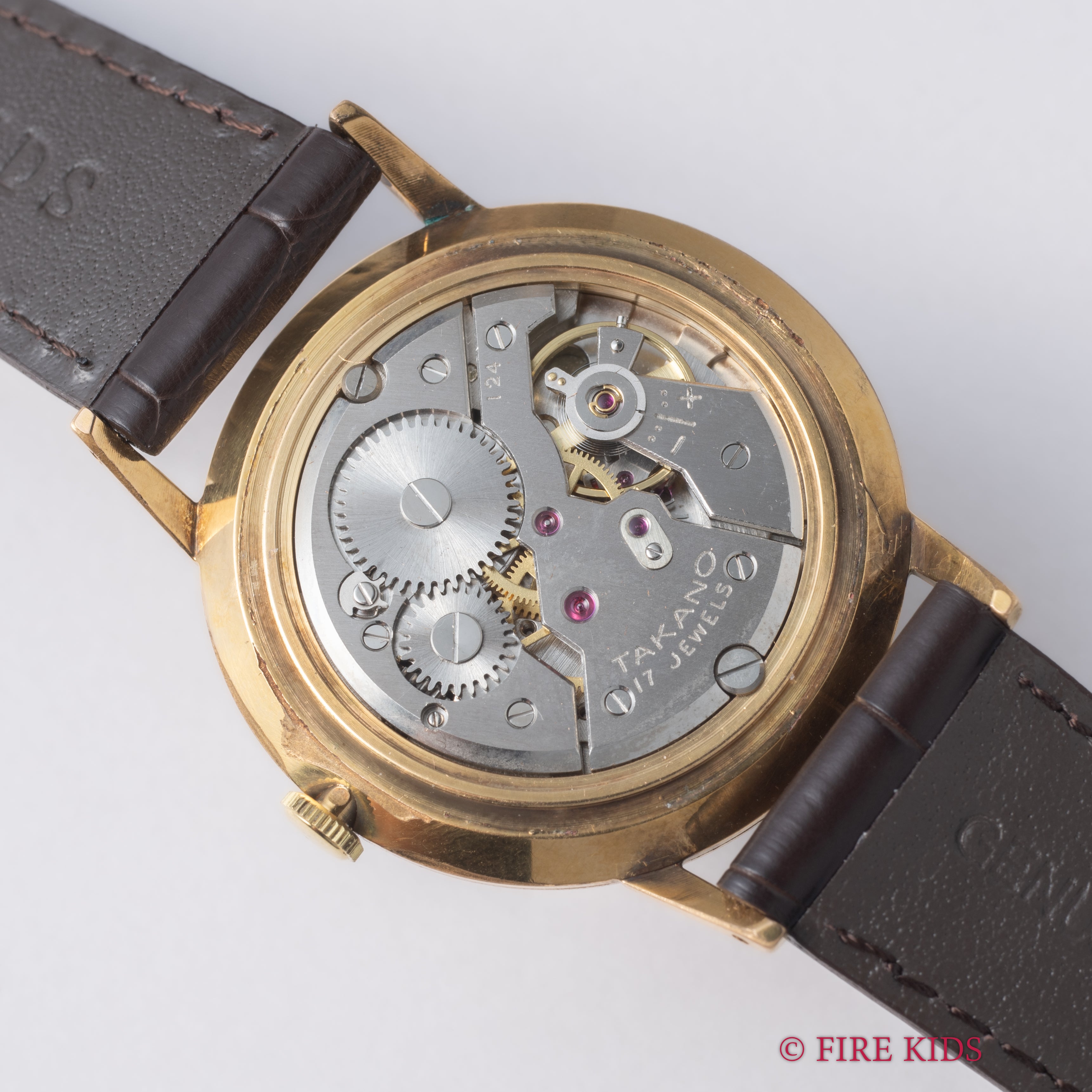 タカノ プレシジョン プライム Ref.10069 1950年代製 手巻き GPケース 格子柄文字盤