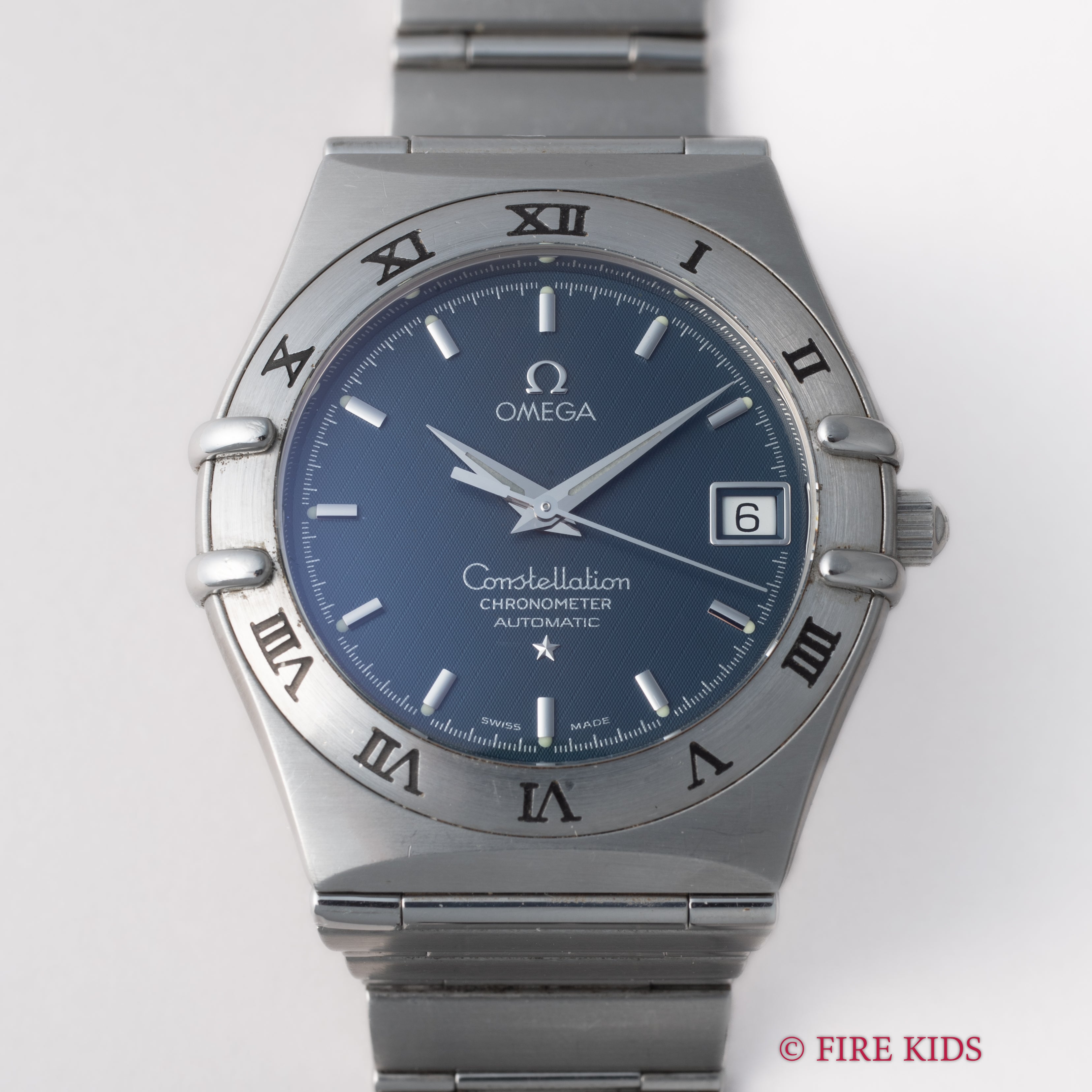 オメガ コンステレーション Ref.368.1201 1999年製 ブルーダイヤル 自動巻クロノメーター マンハッタン インテグレートブレス