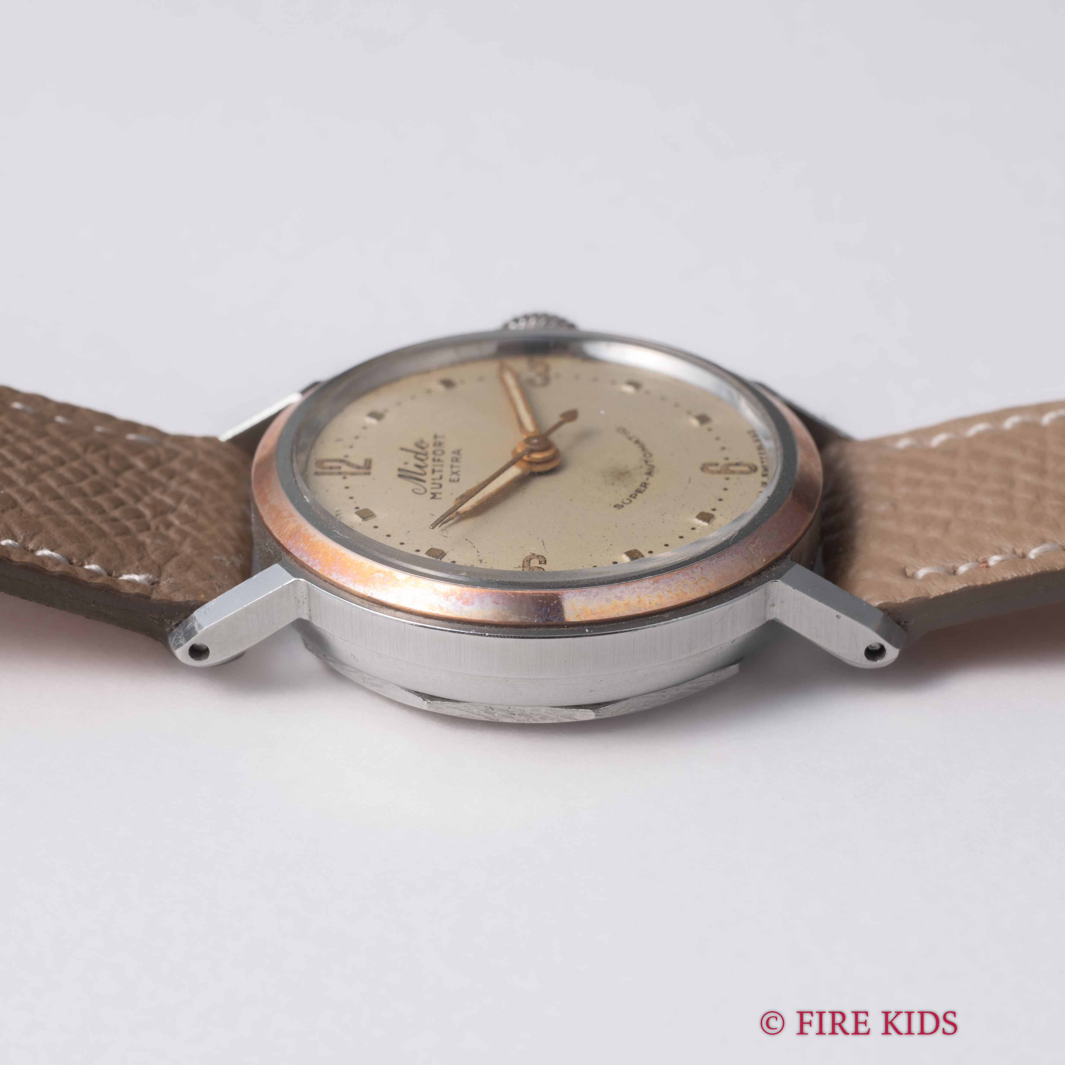 ミドー マルチフォート スーパーオートマチック ピンクゴールドコンビ 1940年代製 センタセコンド自動巻