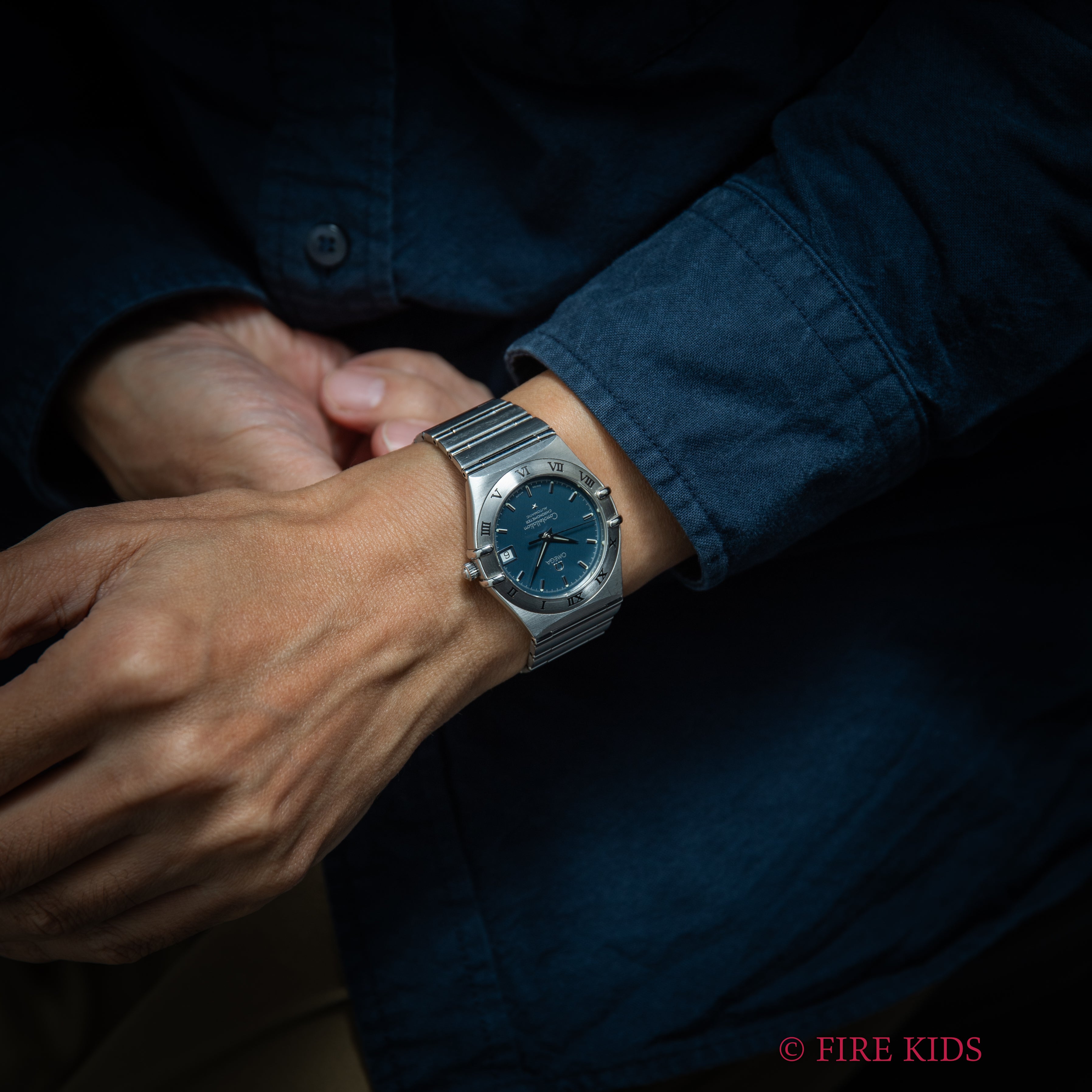 オメガ コンステレーション Ref.368.1201 1999年製 ブルーダイヤル 自動巻クロノメーター マンハッタン インテグレートブレス