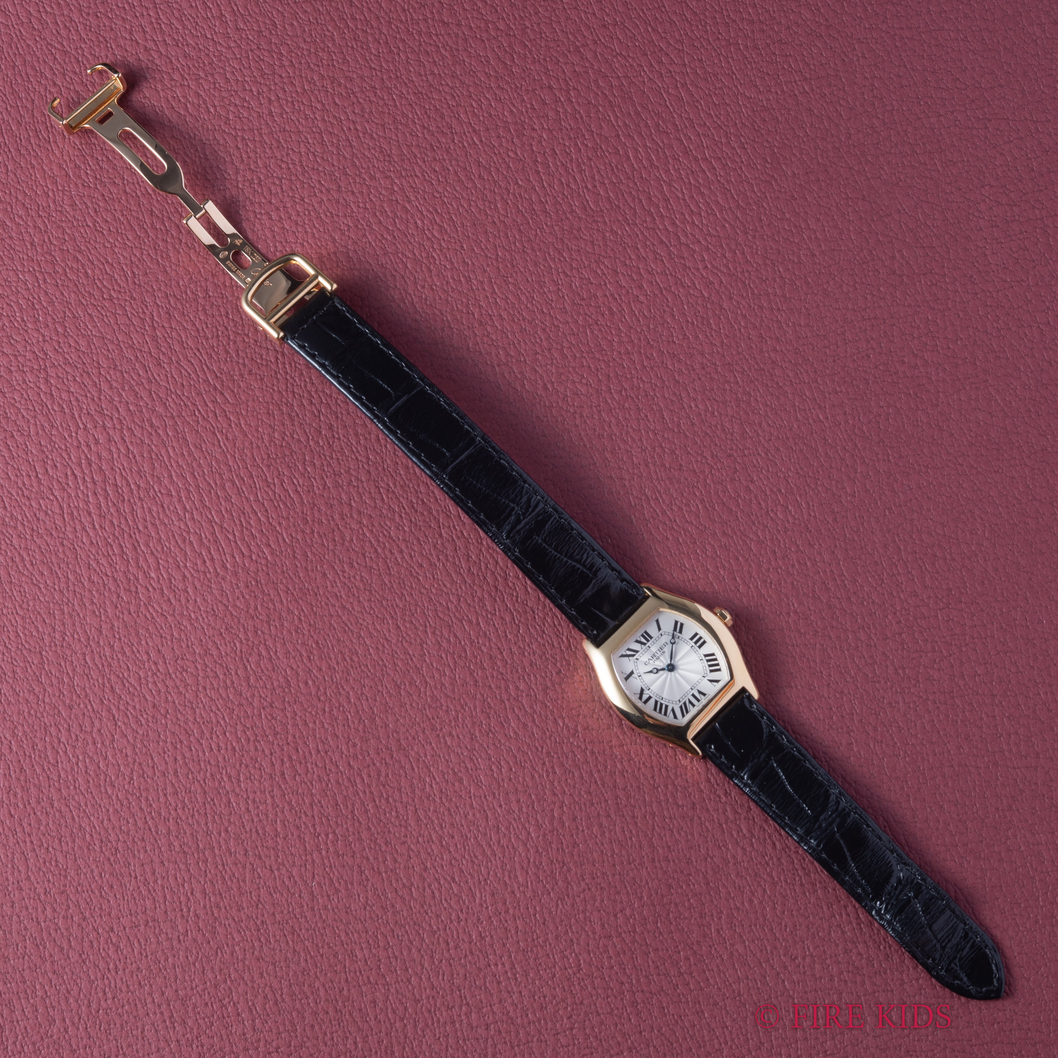 カルティエ トーチュ CPCP 2003年製 裏スケルトン 18金無垢イエローゴールド 純正金無垢Dバックル