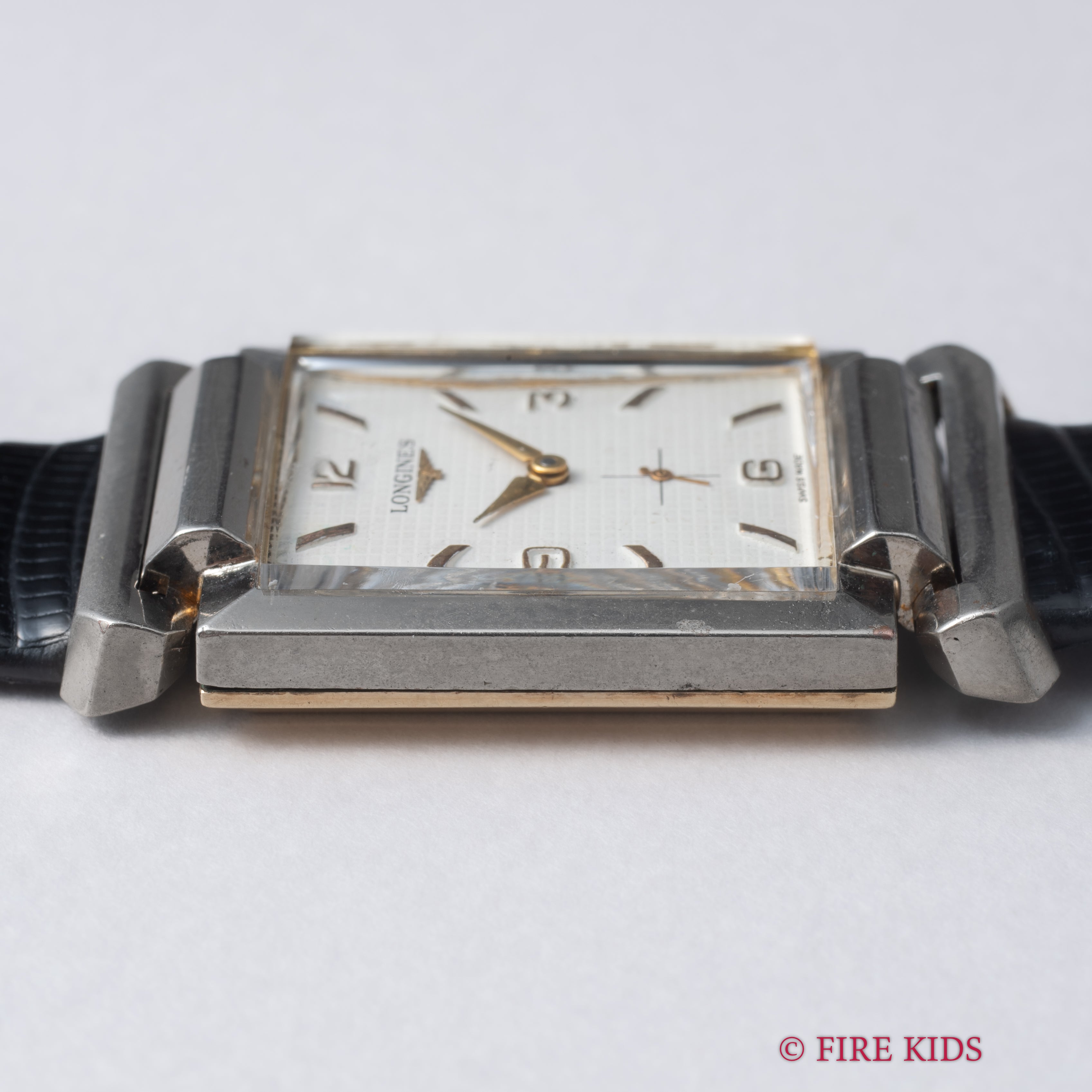 ロンジン スクエア コンビ USケース 1955年製 フレキシブルラグ Cal.9LT